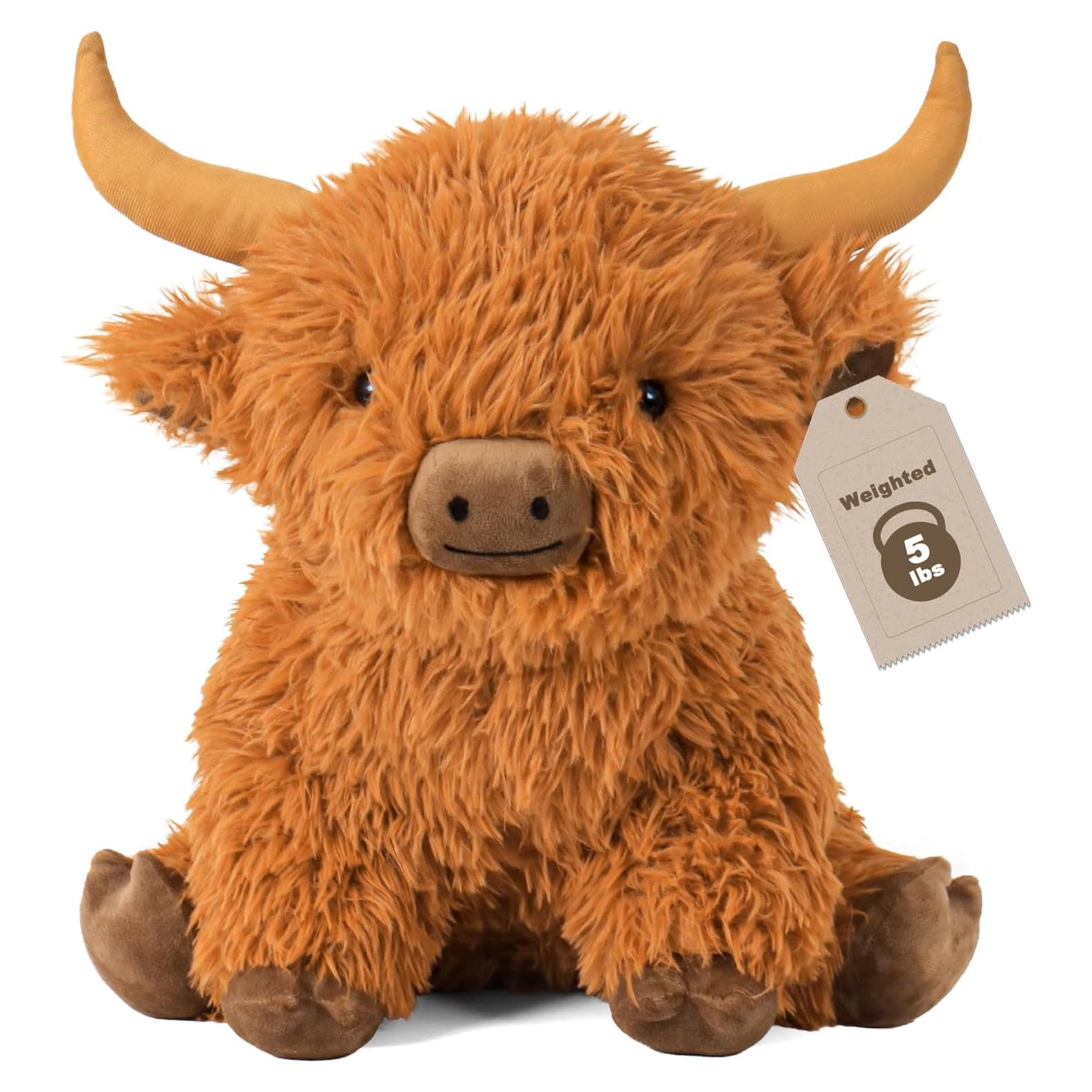 Peluches Vaca de las Tierras Altas Wepop 40cm con Peso