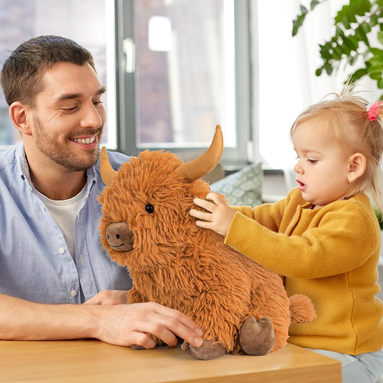 Peluches Vaca de las Tierras Altas Wepop 40cm con Peso