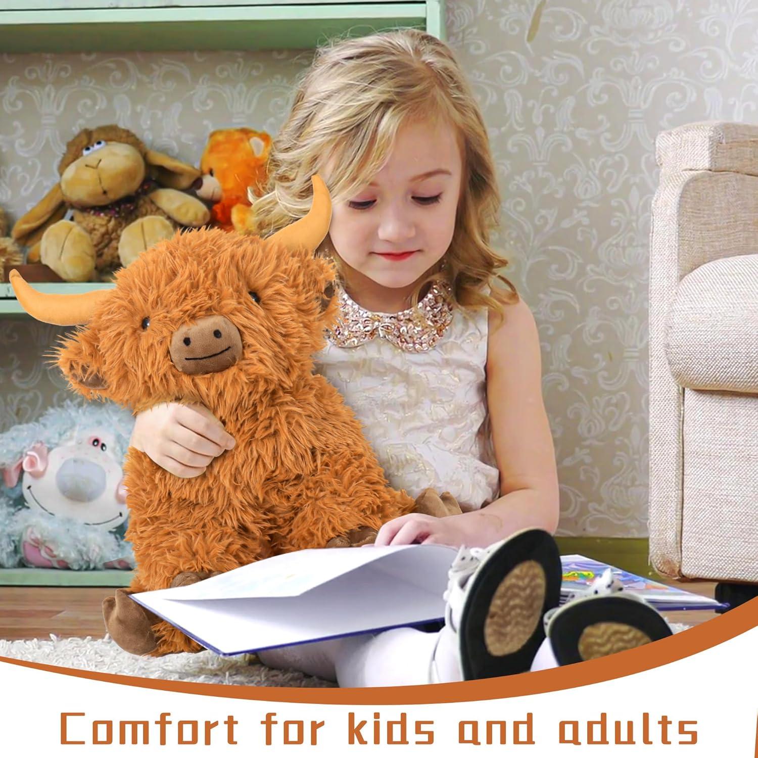 Peluches Vaca de las Tierras Altas Wepop 40cm con Peso