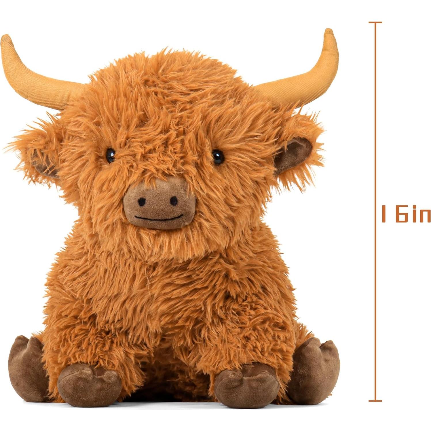 Peluches Vaca de las Tierras Altas Wepop 40cm con Peso