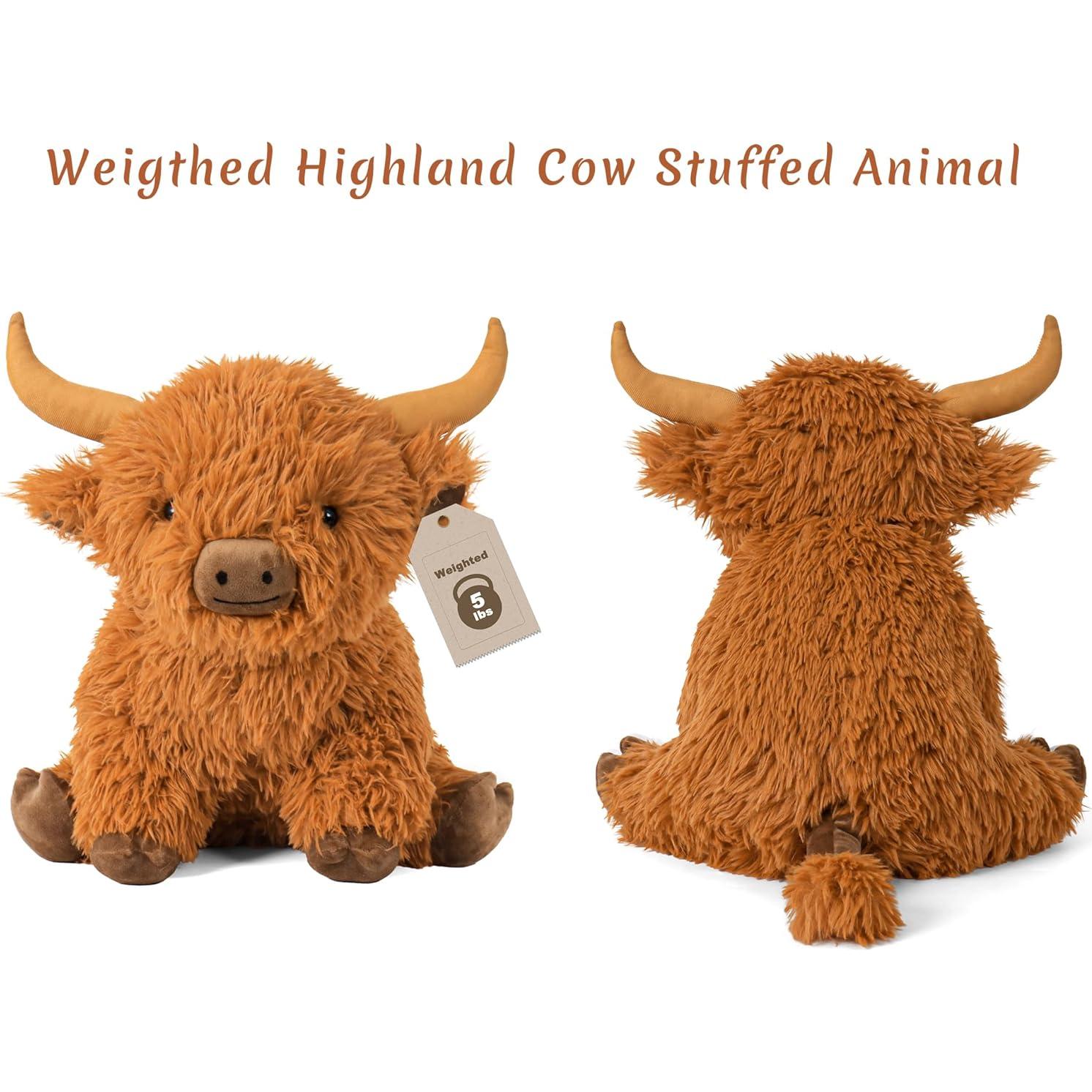 Peluches Vaca de las Tierras Altas Wepop 40cm con Peso