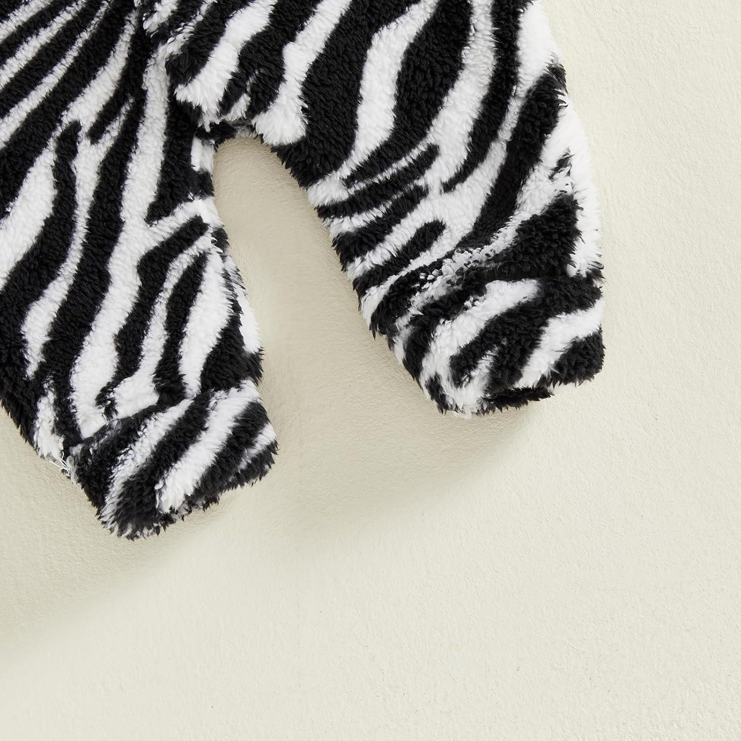 Mono de Felpa para Recién Nacidos Niños Niñas 6-9 Meses Cebra