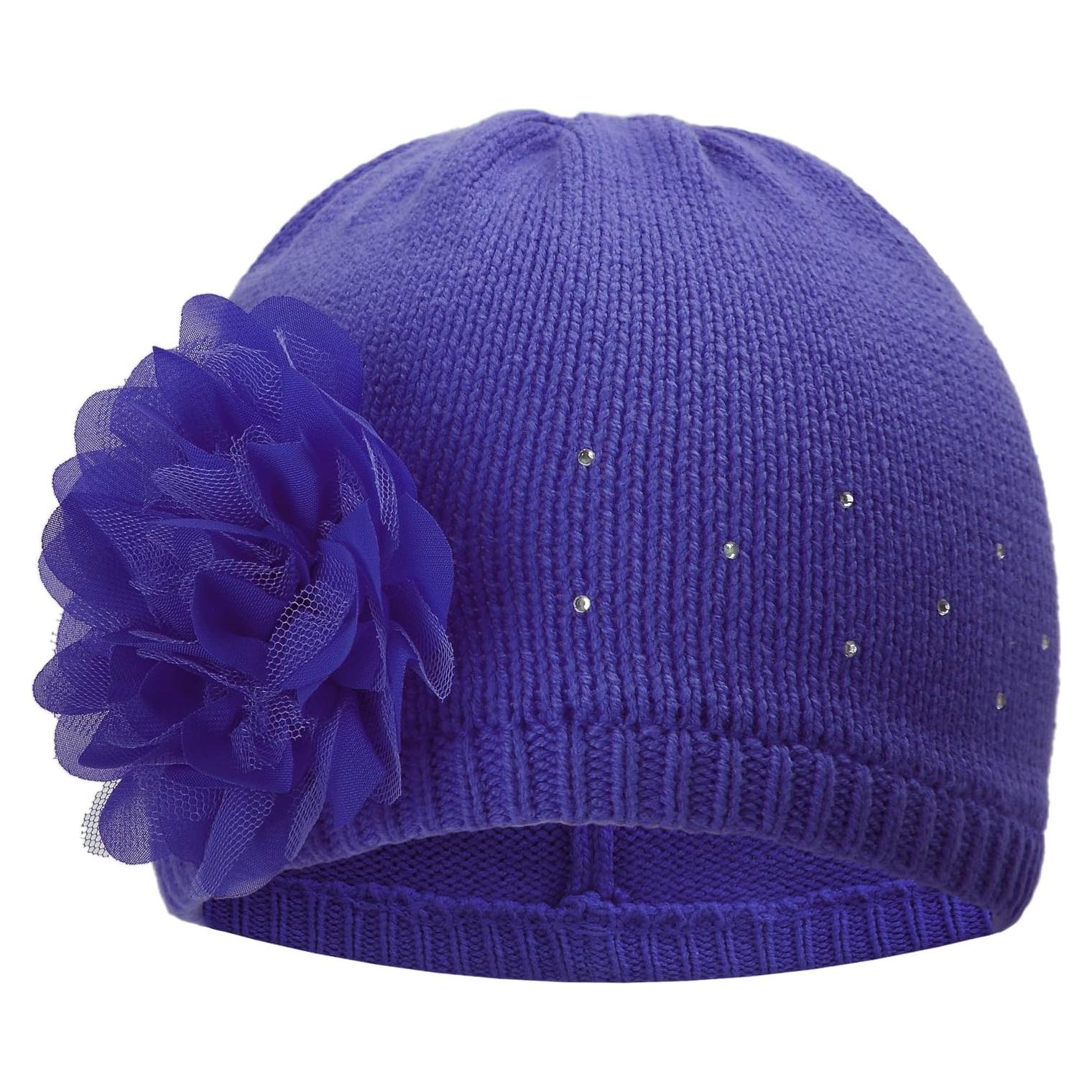 Gorro de Invierno de Punto para Niña Vivobiniya Morado 0-6M 6-2T 2-6T