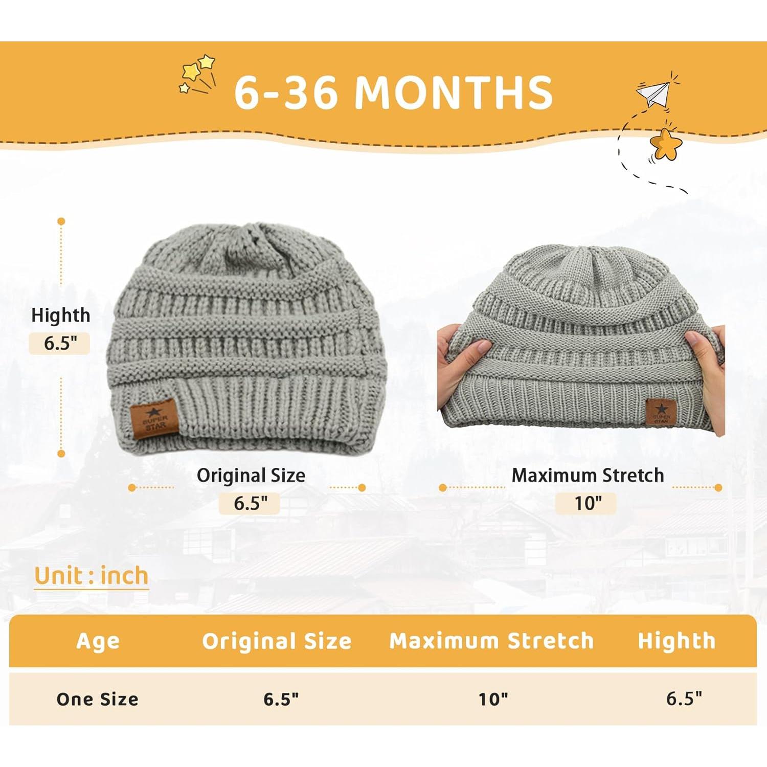 Gorro de Invierno Durio para Bebés 6-36 Meses - Cálido y Acogedor