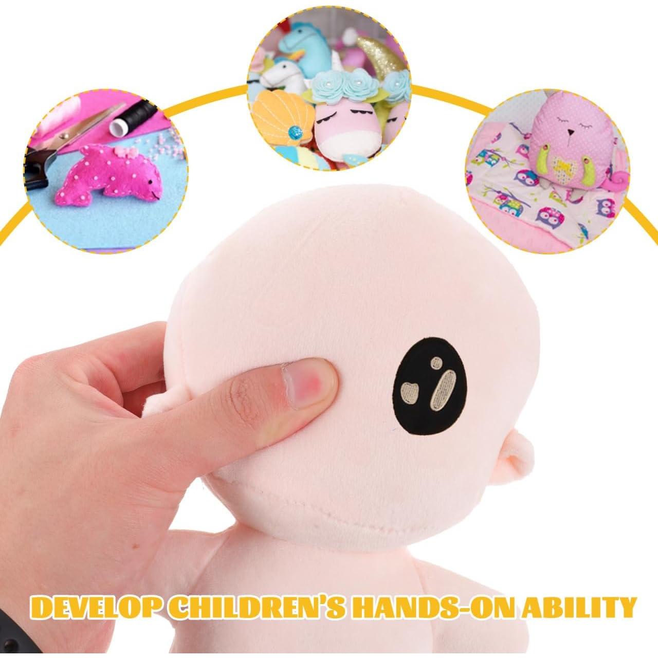 Muñeca de Felpa en Blanco Veemoon 20cm para DIY