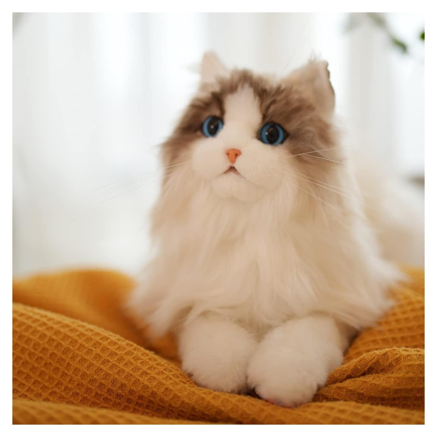 Gato de Peluche Realista Chongker Ragdoll 40 cm Hecho a Mano