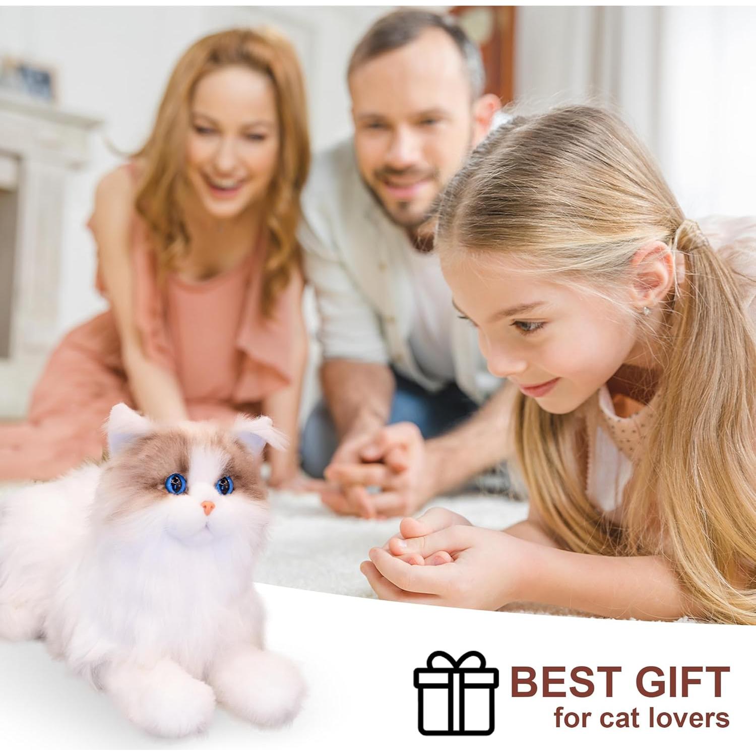 Gato de Peluche Realista Chongker Ragdoll 40 cm Hecho a Mano