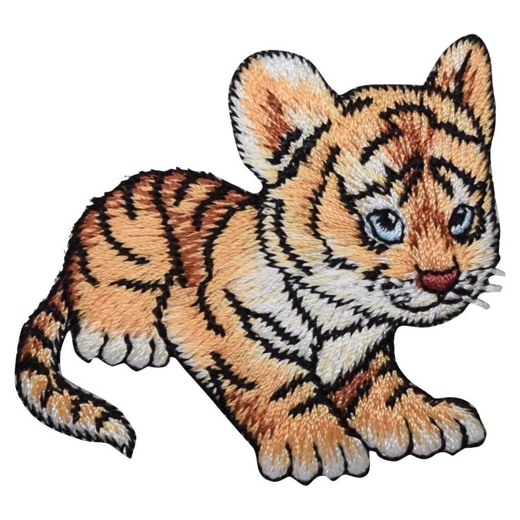 Parche Bordado Tigre Bebé - Aplicación al por mayor - 5.7cm