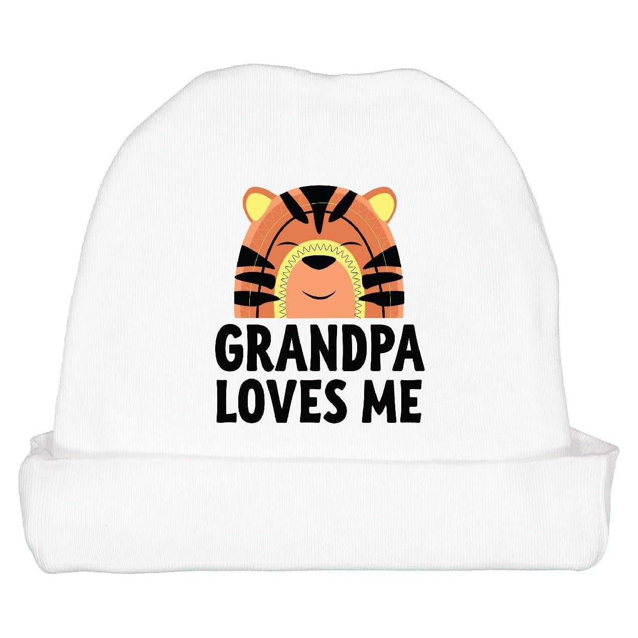 Gorro de bebé tigre con mensaje 'Abuelo me ama'