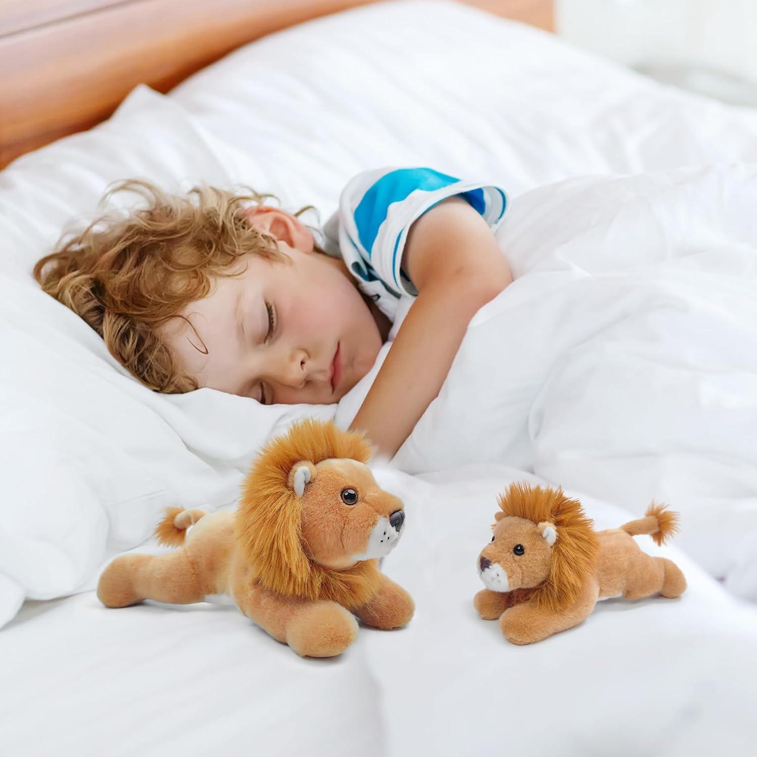 Animal de Peluche León Grande Hideekoog 30 cm Suave