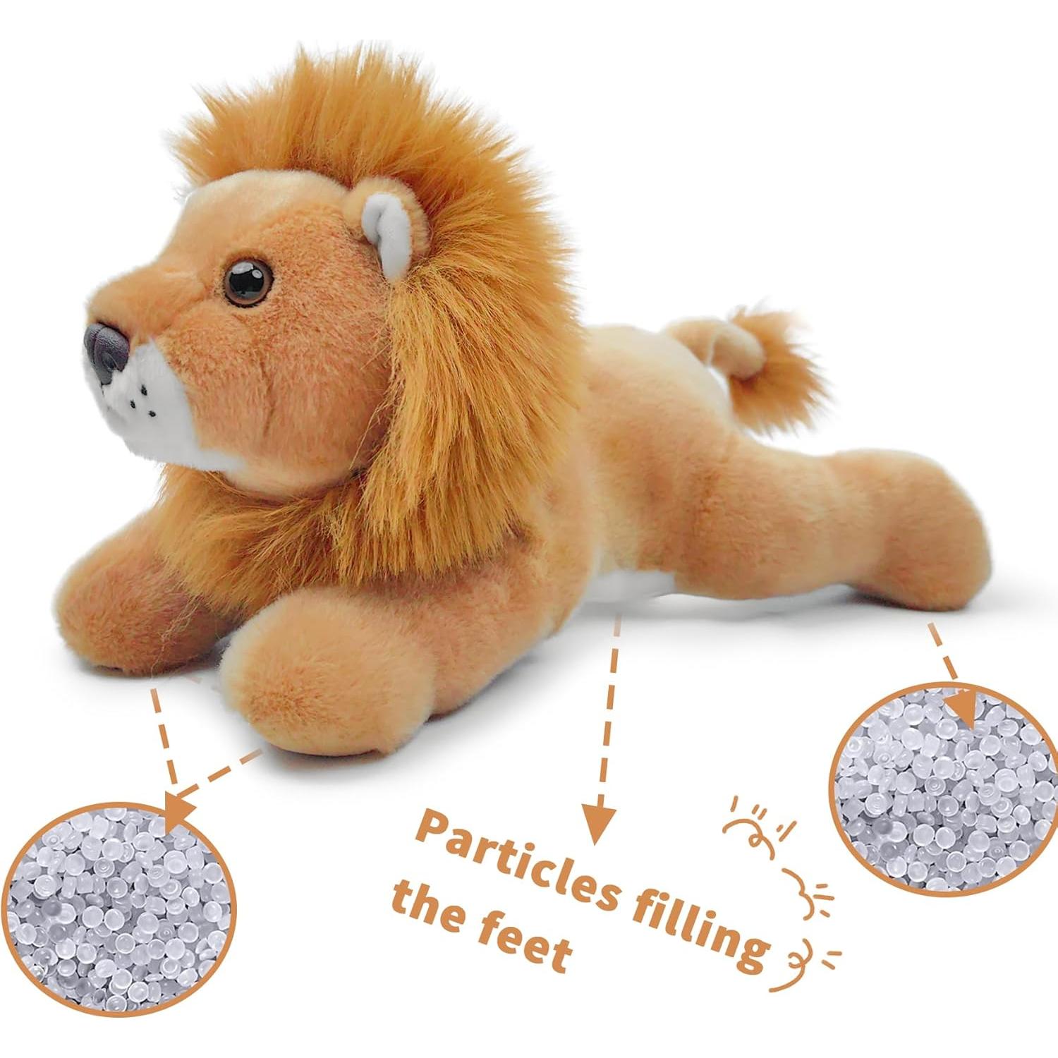 Animal de Peluche León Grande Hideekoog 30 cm Suave
