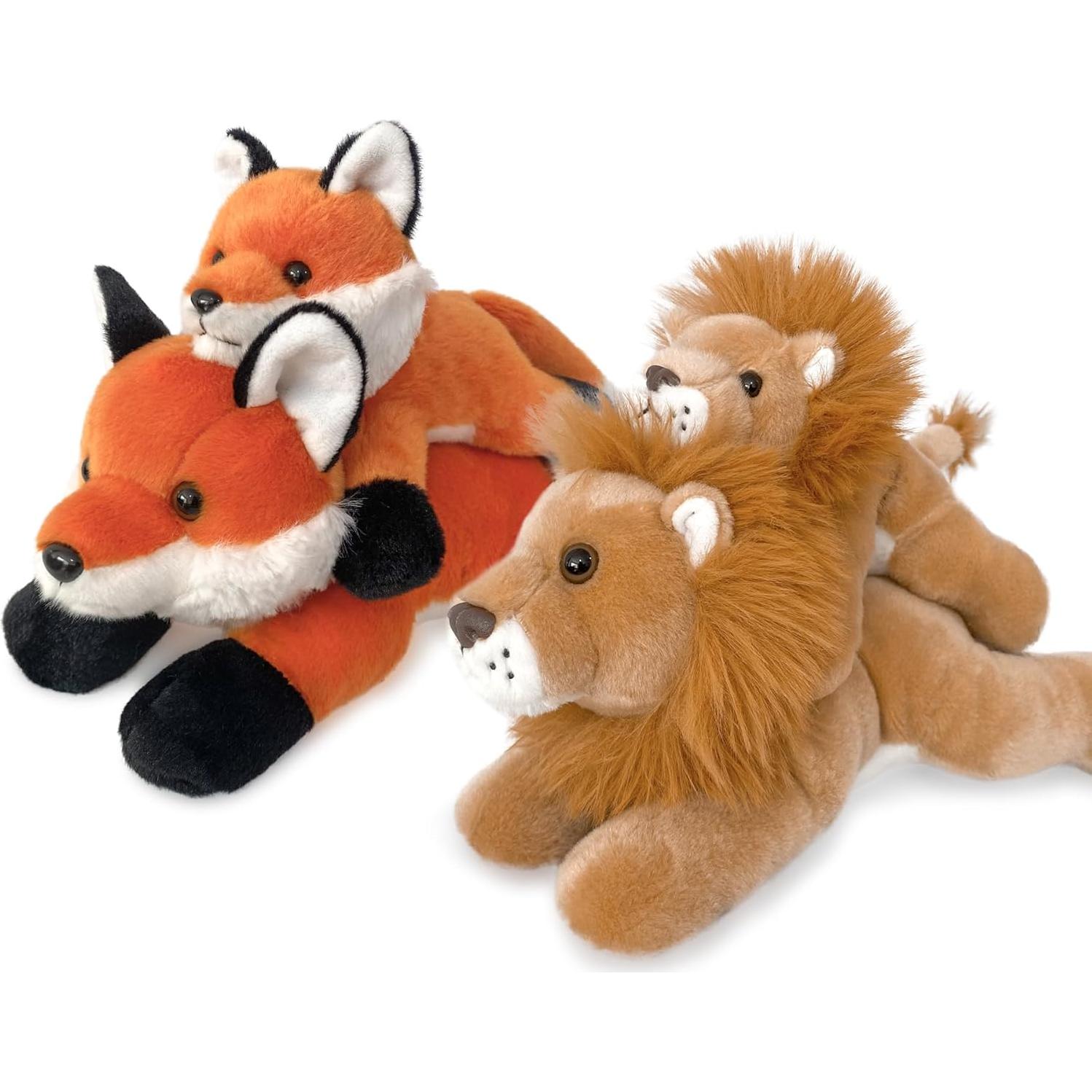 Animal de Peluche León Grande Hideekoog 30 cm Suave