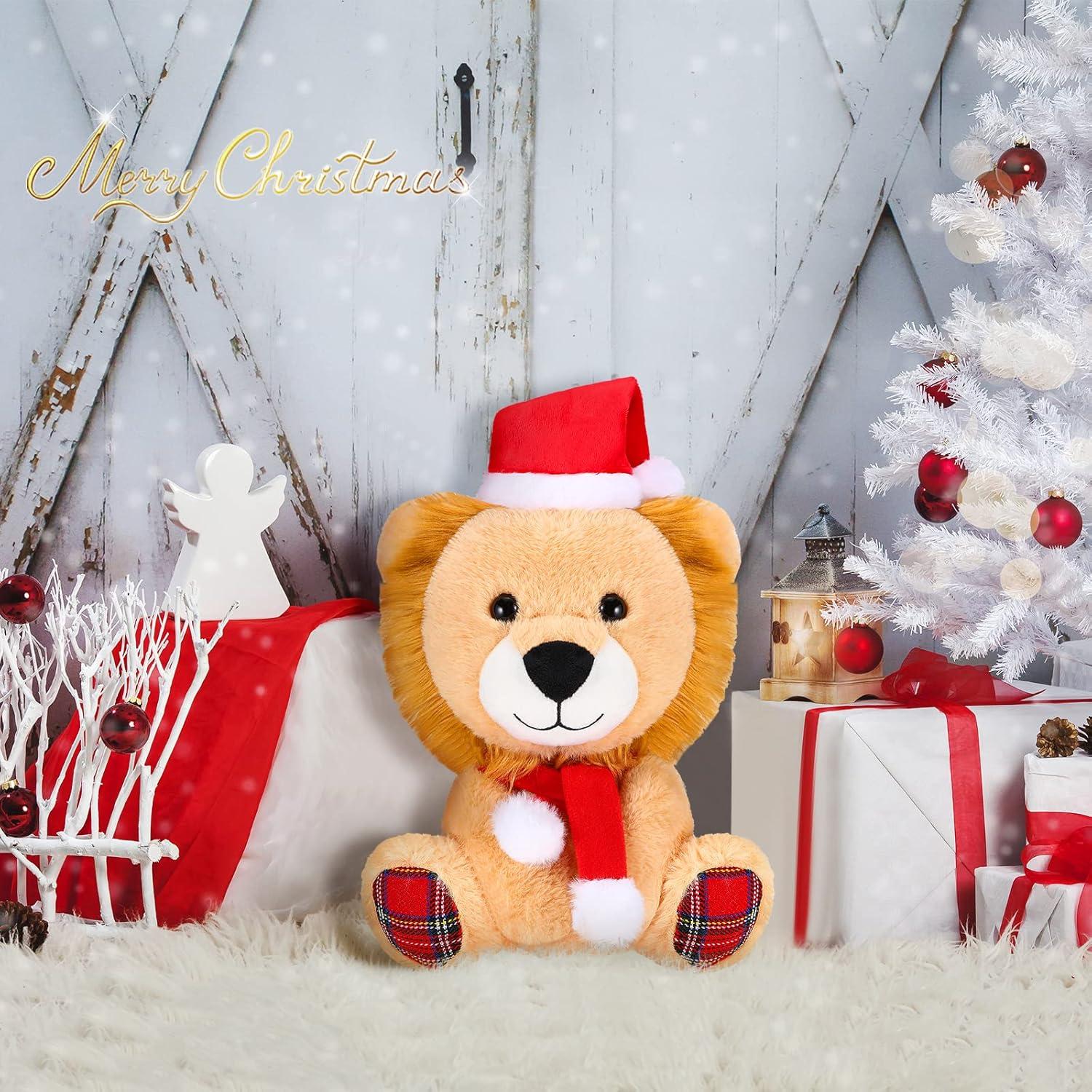 Muñeco de Peluche Navidad Threan 20 cm León con Sombrero