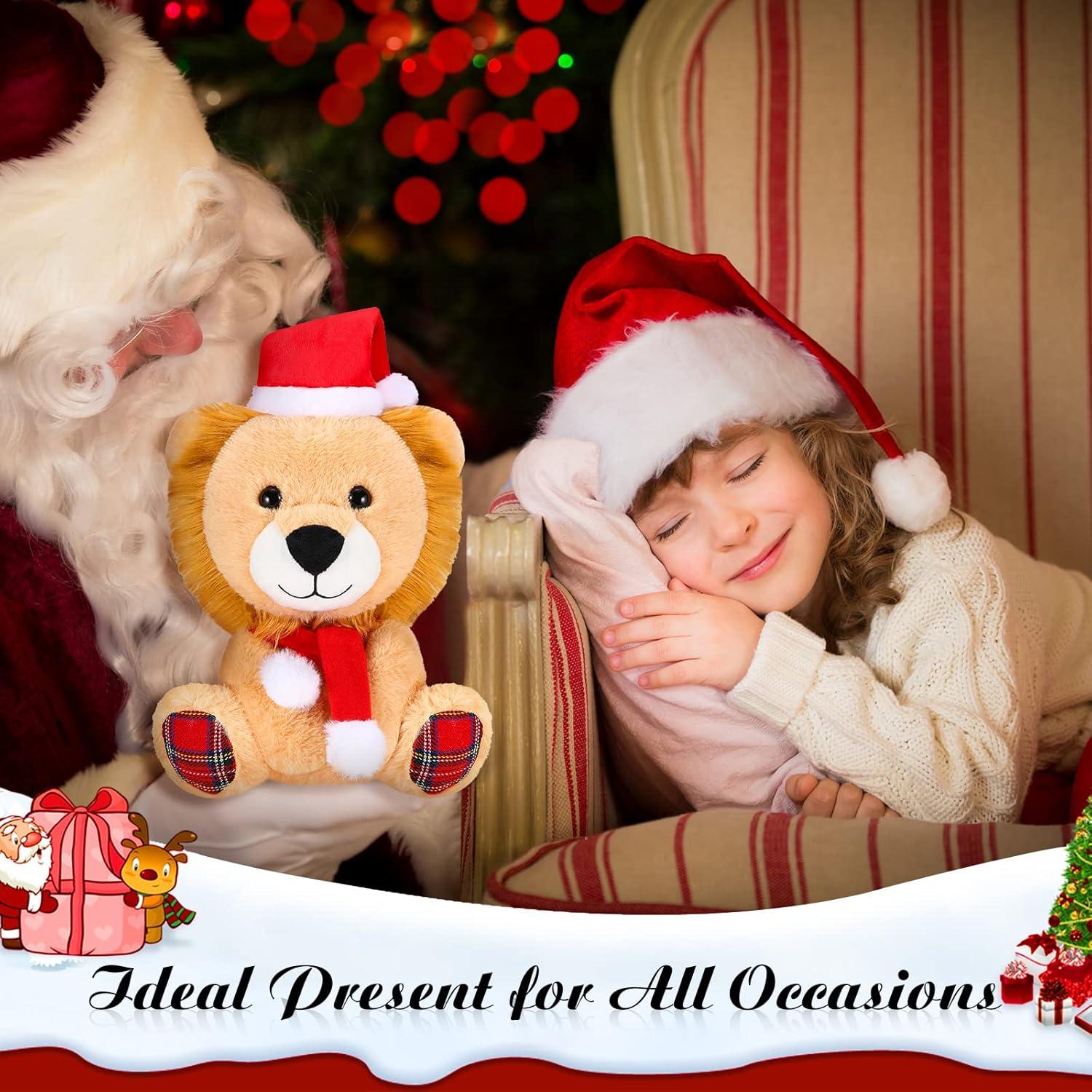 Muñeco de Peluche Navidad Threan 20 cm León con Sombrero