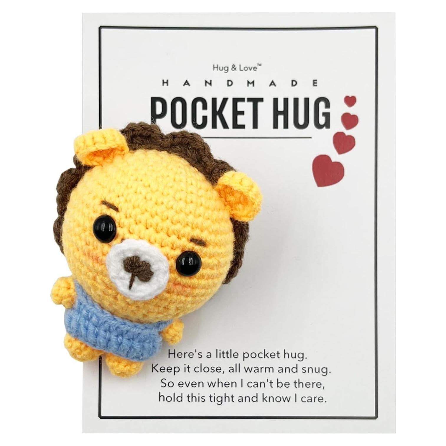 Muñeca de León de Ganchillo Hug & Love - Juguete Antiestrés