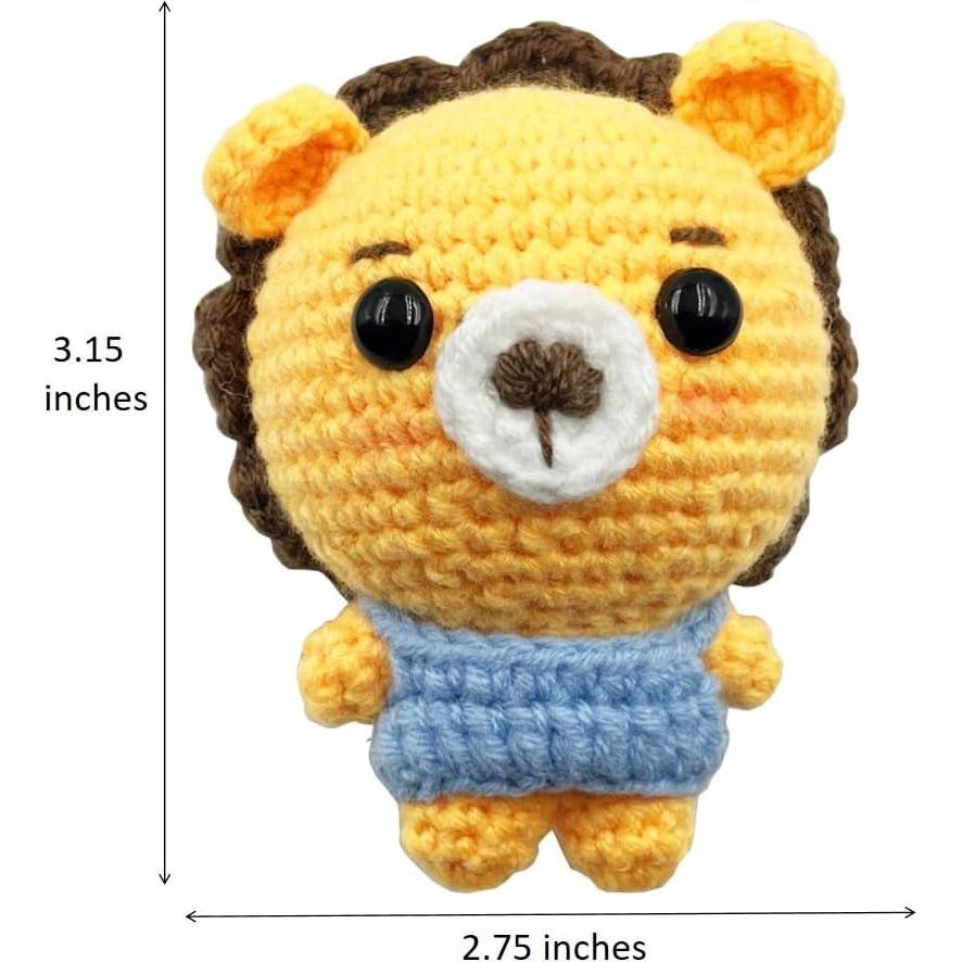 Muñeca de León de Ganchillo Hug & Love - Juguete Antiestrés