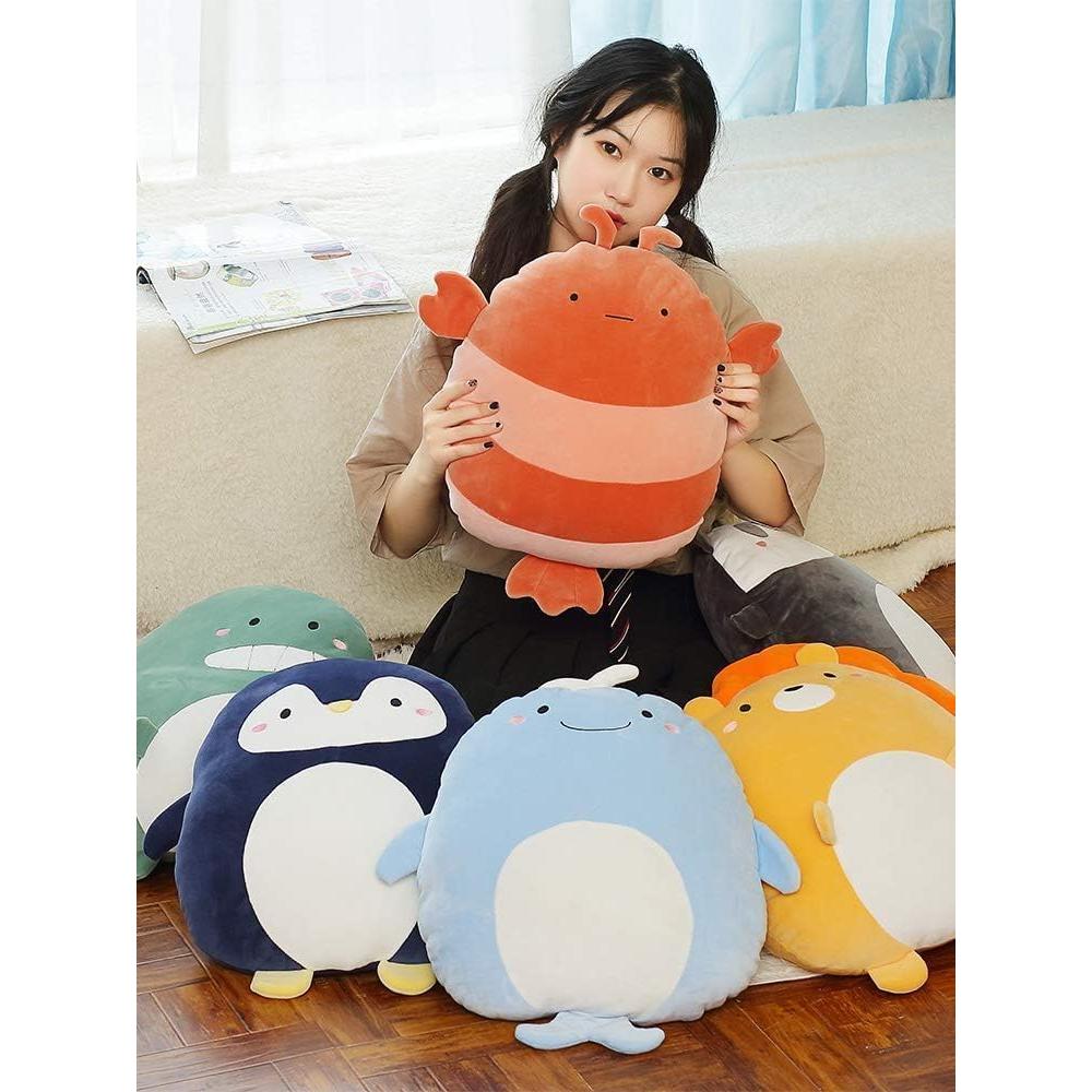 Almohada de Peluche León Naranja 30 cm - CASAGOOD