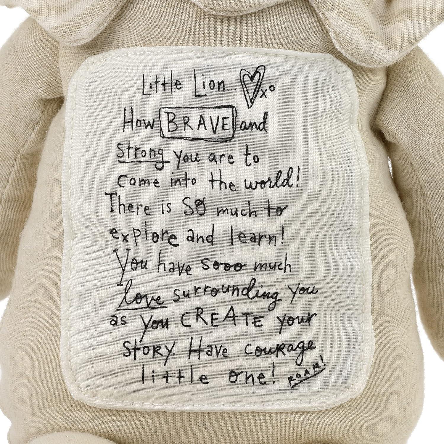 Peluches para Bebés Demdaco León Valiente 40.6 cm Beige