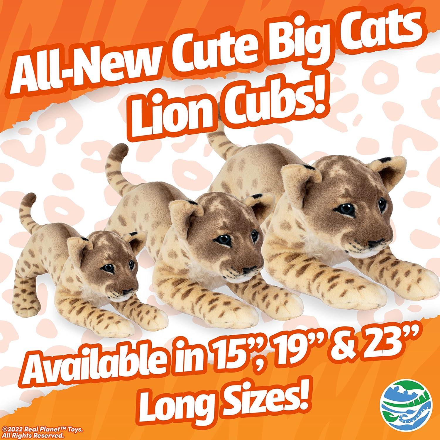 Juguete de Peluche León Real Planet 40 cm para Niños