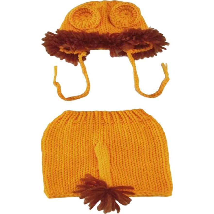 Conjunto de Fotografía para Bebés BxuanW Ganchillo León 0-3 meses