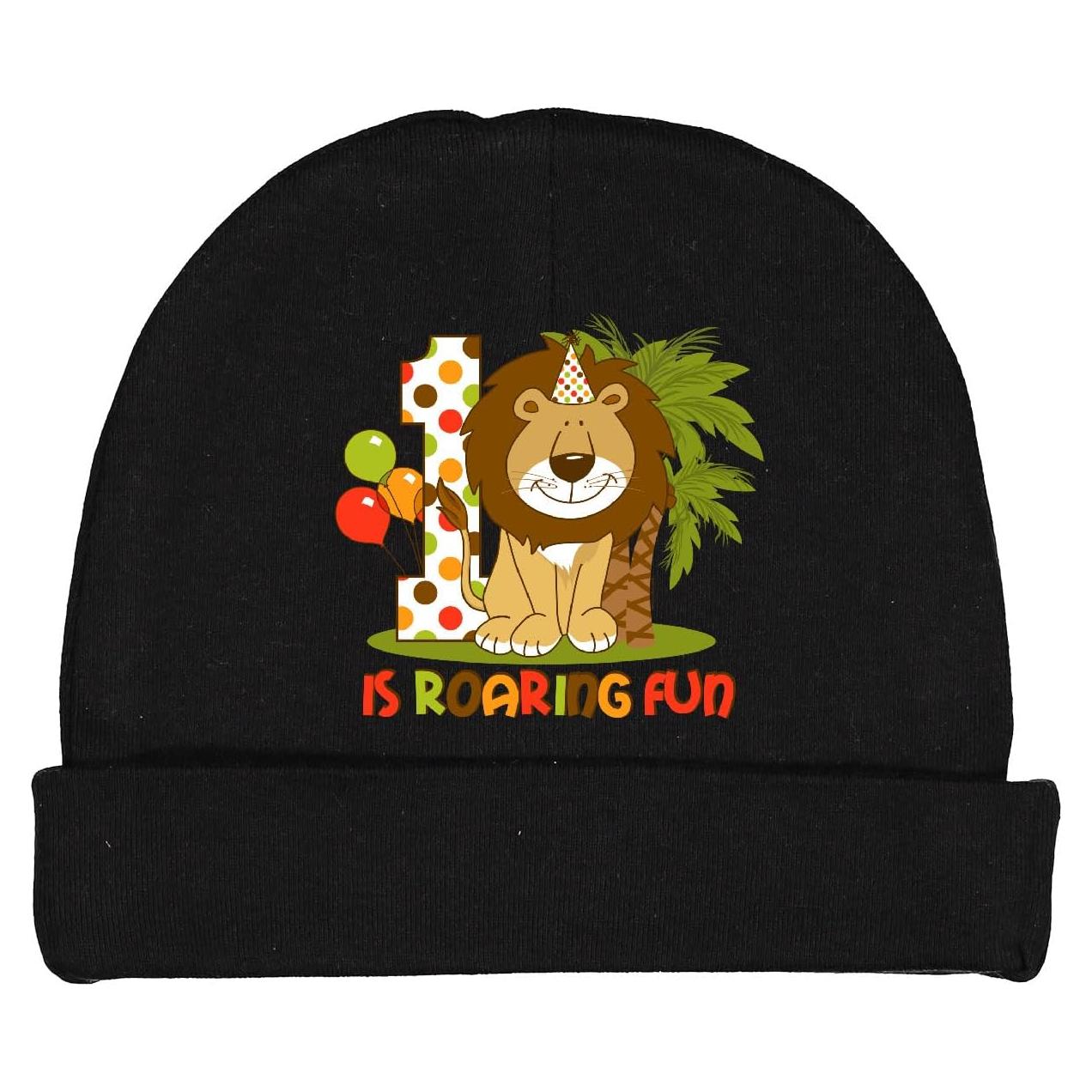 Gorro de bebé león feliz 100% algodón para primer cumpleaños