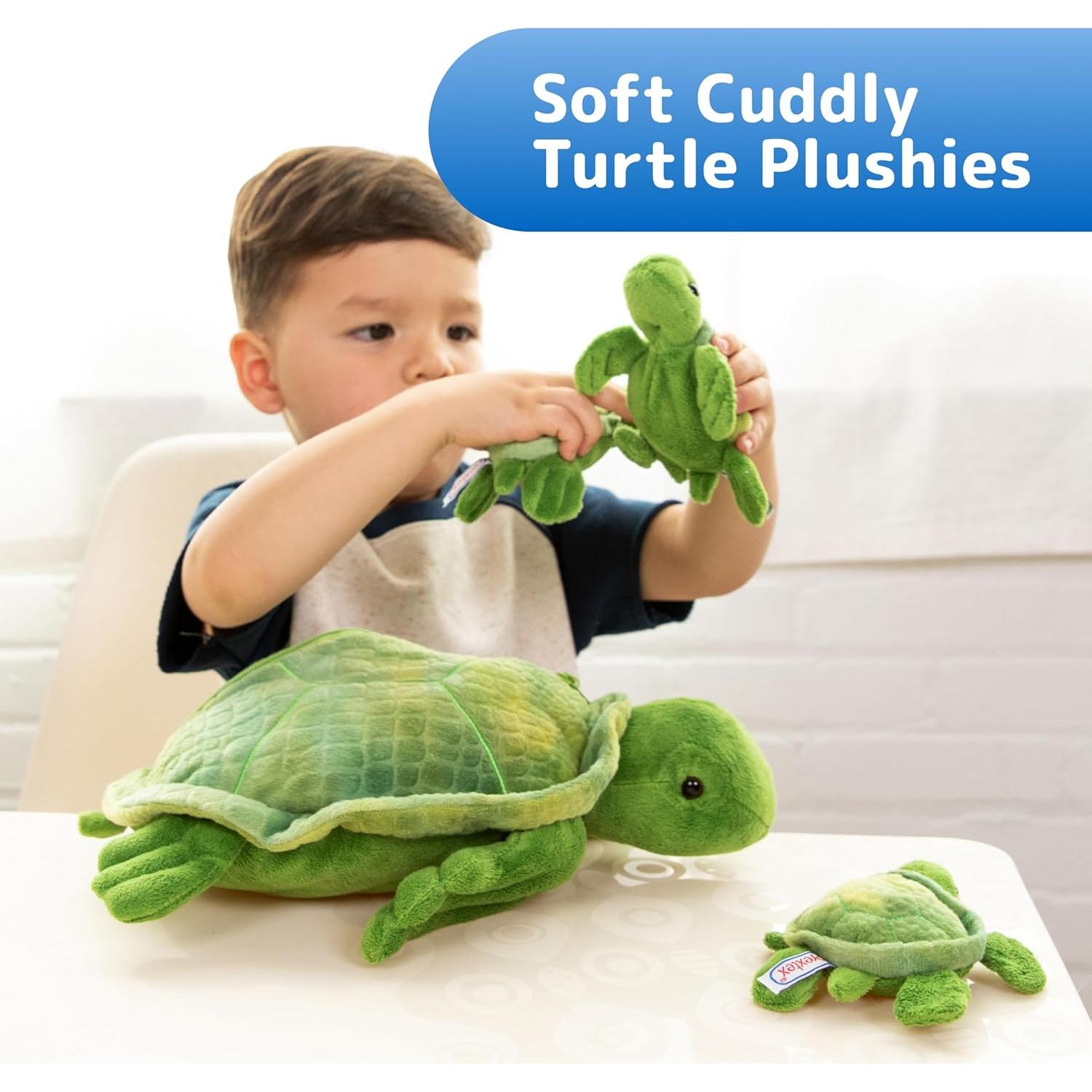 Conjunto de Juguetes de Peluche Tortuga Prextex - 4 Piezas