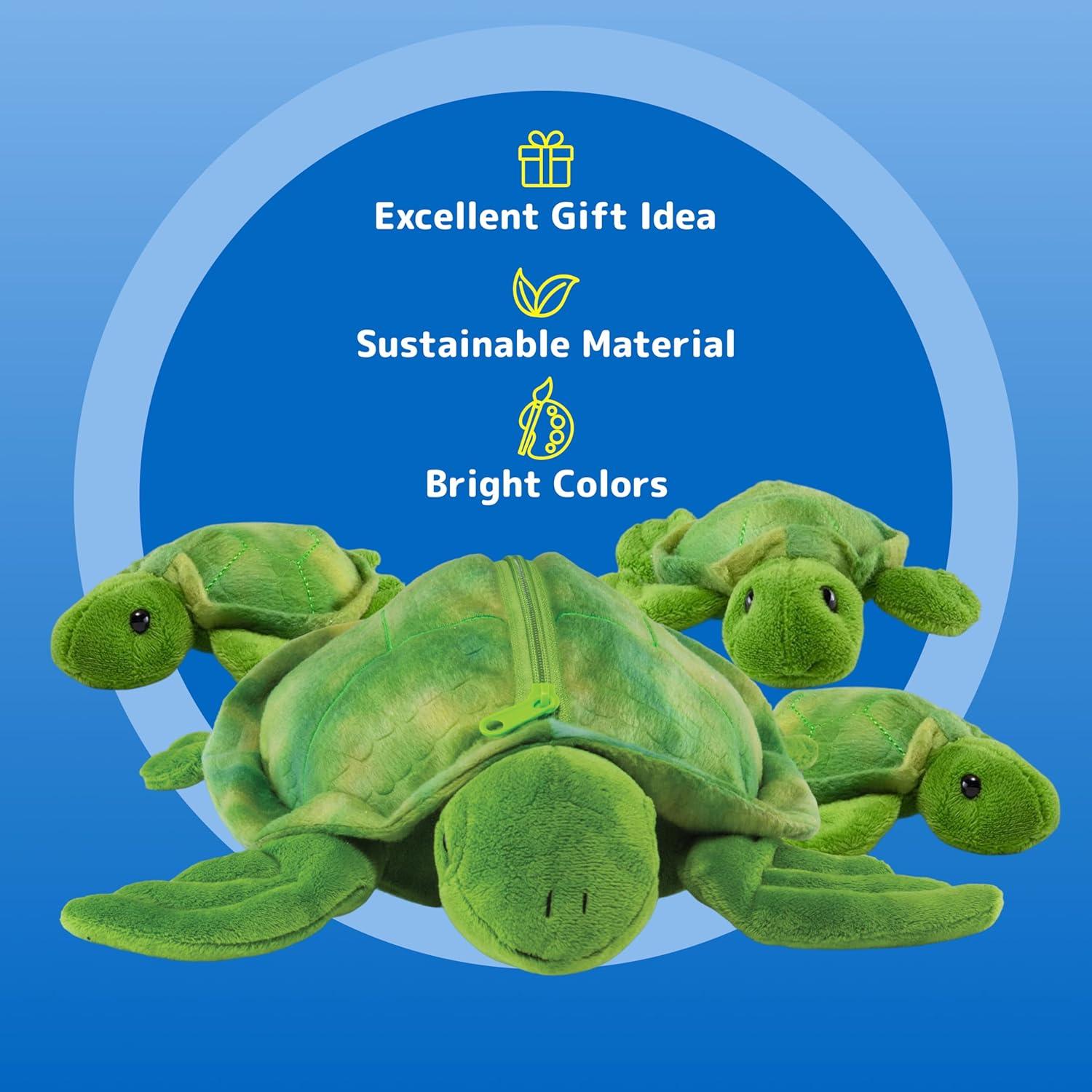 Conjunto de Juguetes de Peluche Tortuga Prextex - 4 Piezas
