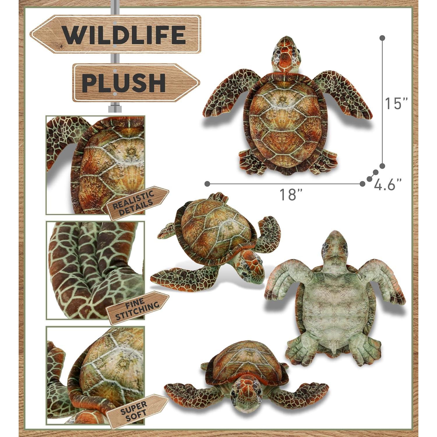 Peluche Tortuga Marina DolliBu 38 cm - Juguete Suave para Niños