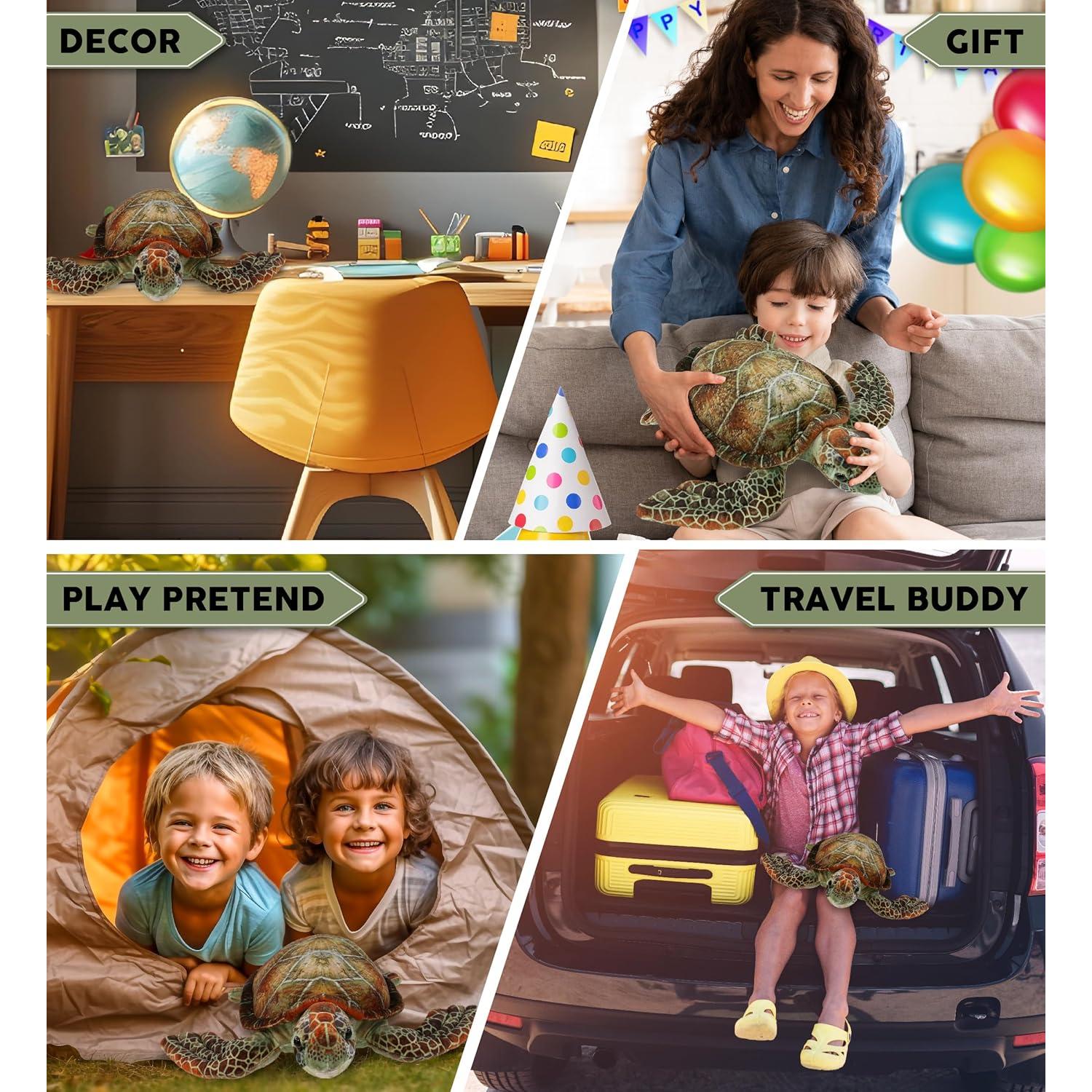 Peluche Tortuga Marina DolliBu 38 cm - Juguete Suave para Niños