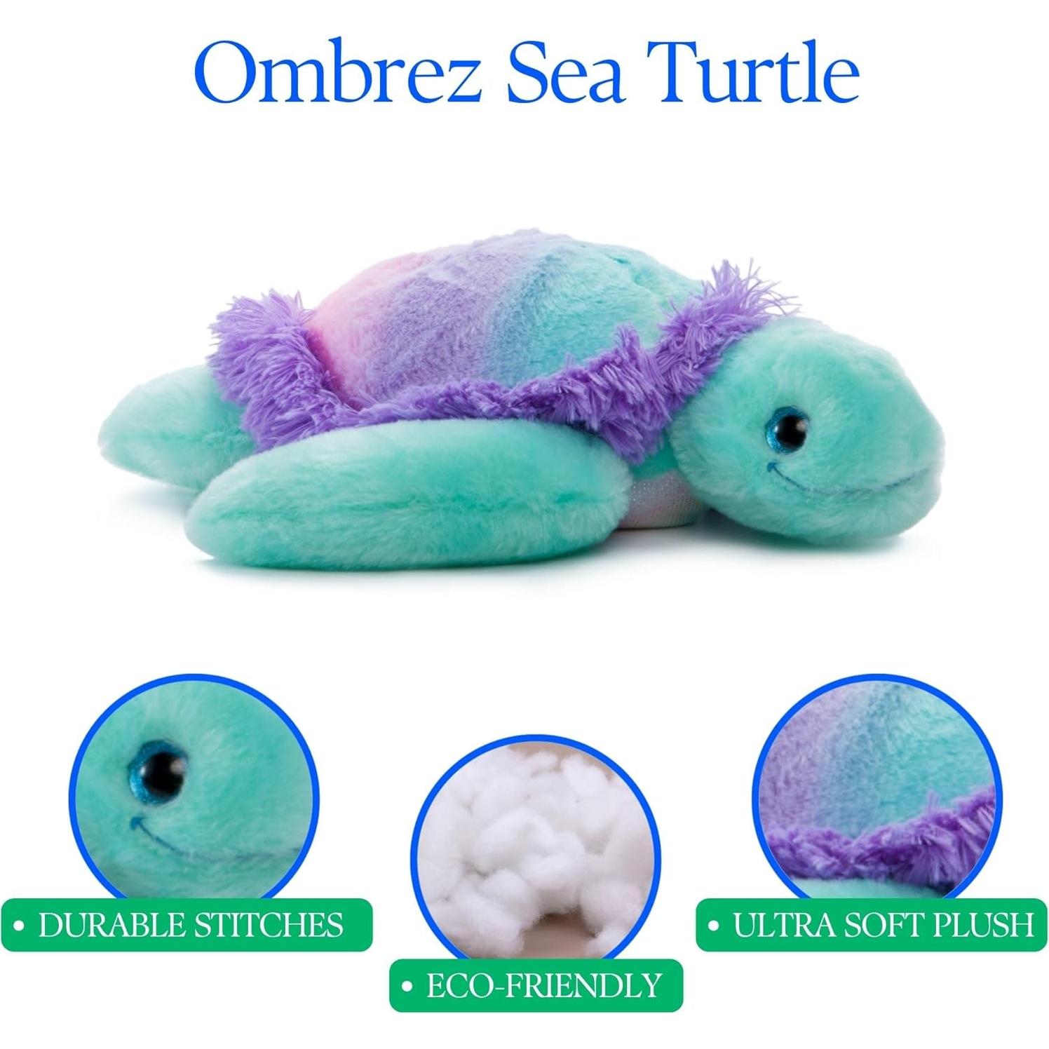 Tortuga Marina de Peluche Arcoíris 38 cm El Zoológico de Caricias