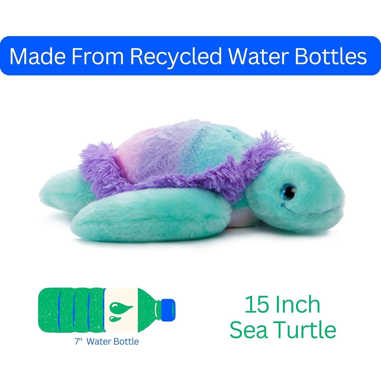 Tortuga Marina de Peluche Arcoíris 38 cm El Zoológico de Caricias