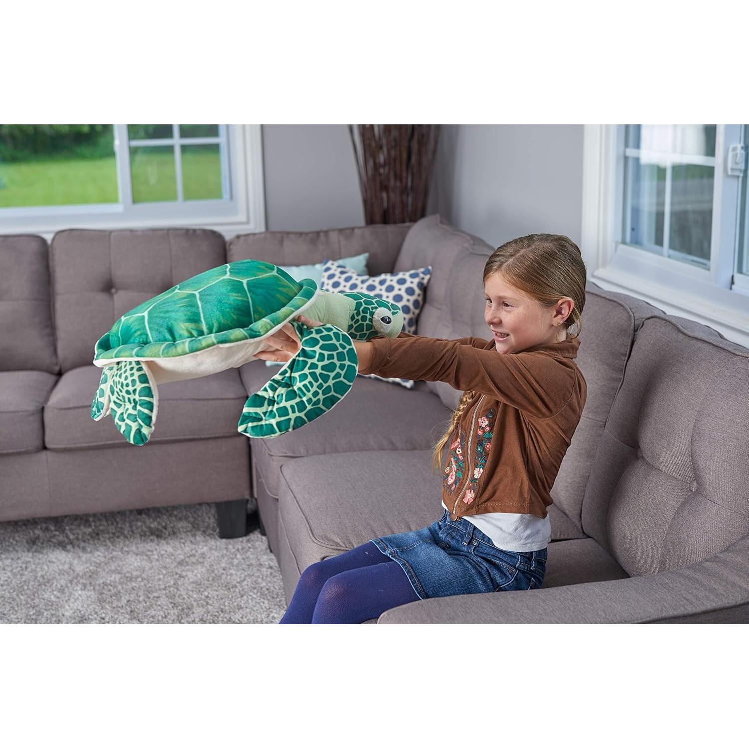 Peluche Tortuga Marina Wild Republic 58 cm Verde Suave