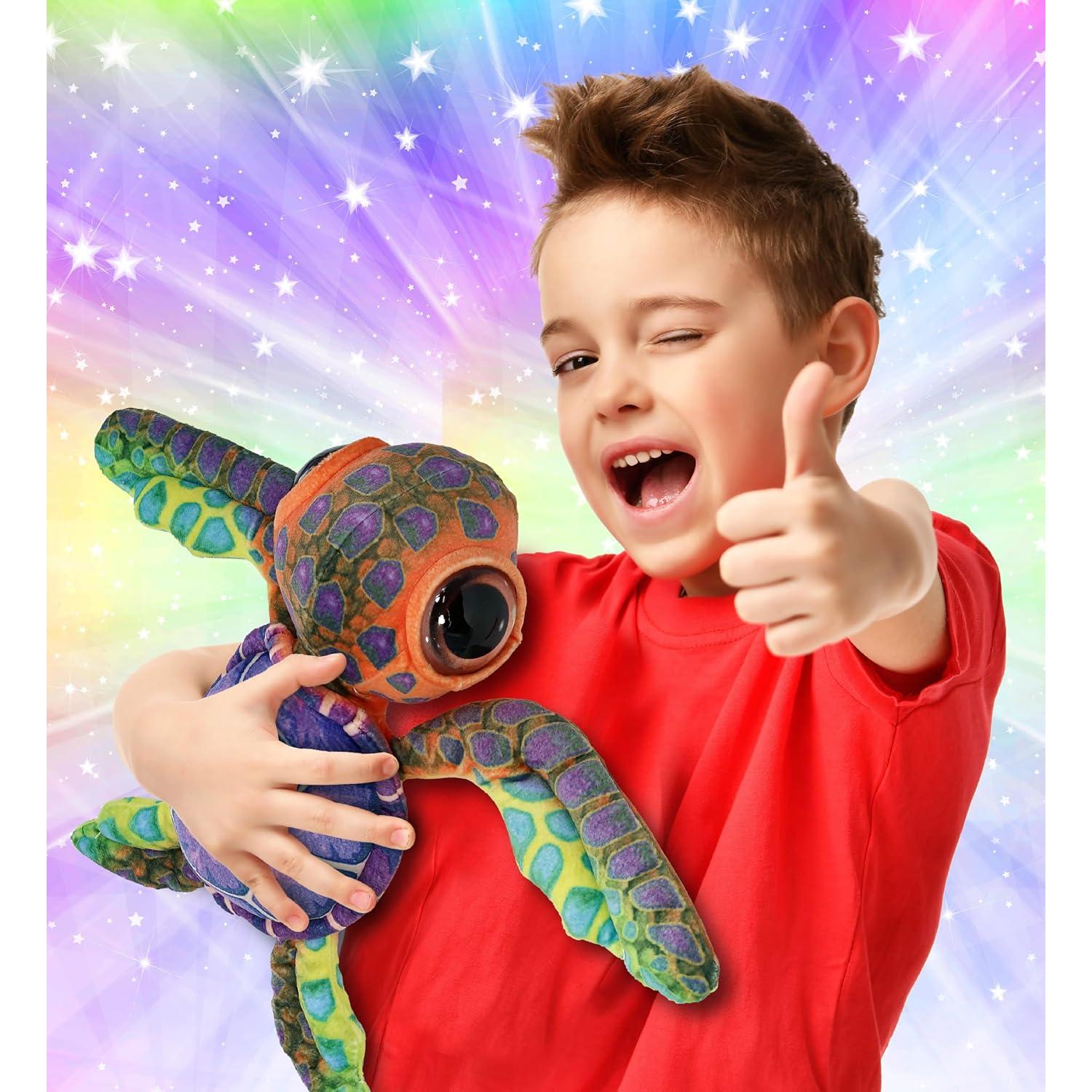 Peluche Tortuga Marina Colorida DolliBu 25.4 cm Suave