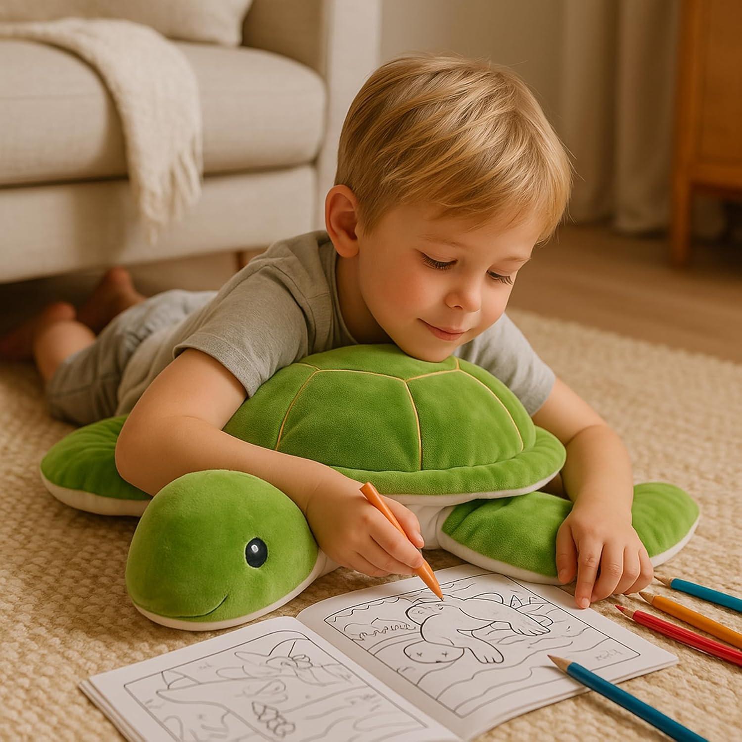 Juguete de peluche tortuga marina WEIGEDU 50 cm con peso 1.04 kg