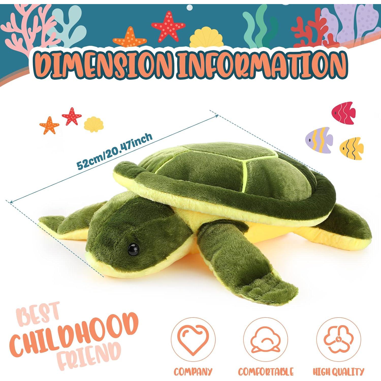 Tortuga de Peluche Civaner 50 cm Suave y Gigante para Niños