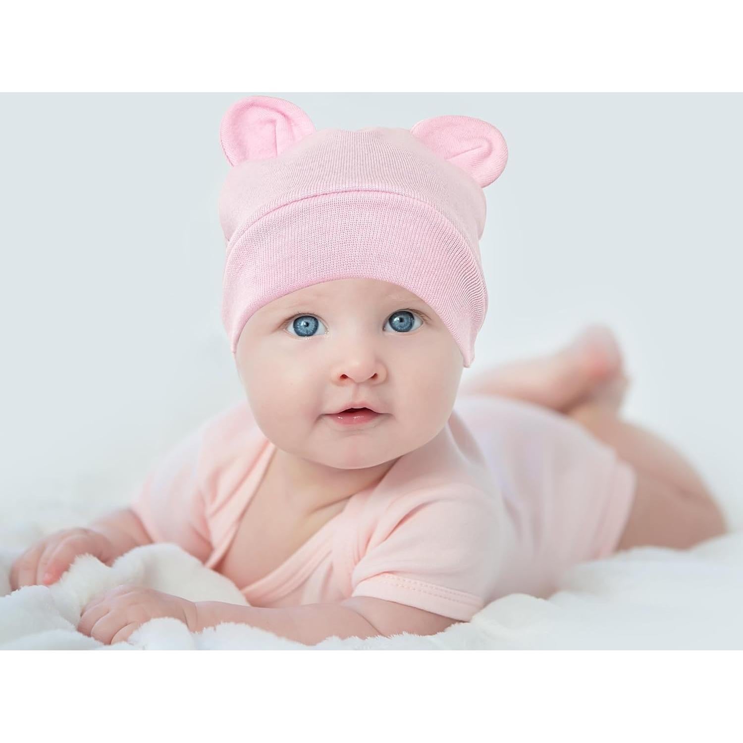 Gorro Beanie para Bebé Jastore con Orejas de Oso 0-3 Meses