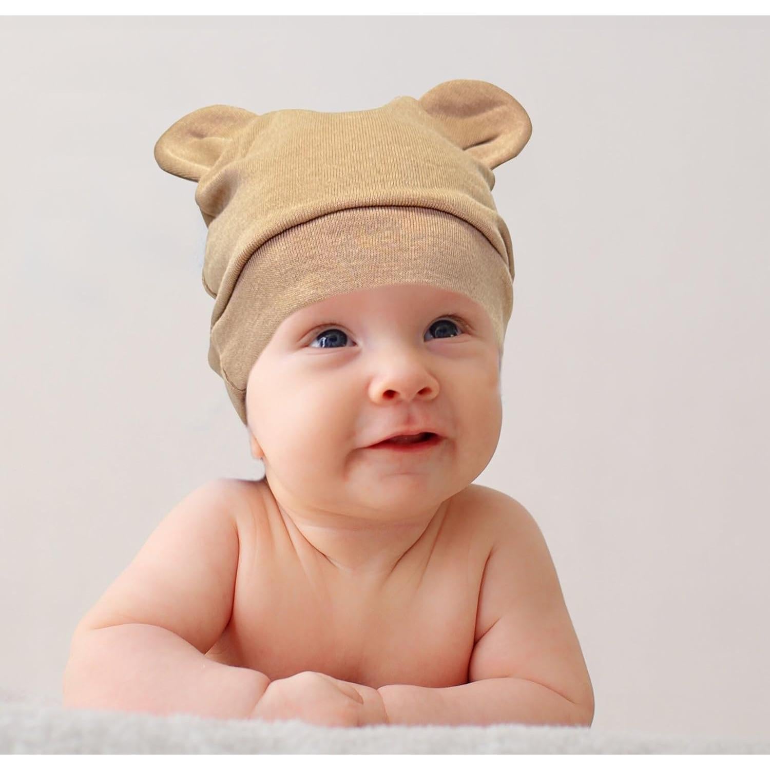 Gorro Beanie para Bebé Jastore con Orejas de Oso 0-3 Meses