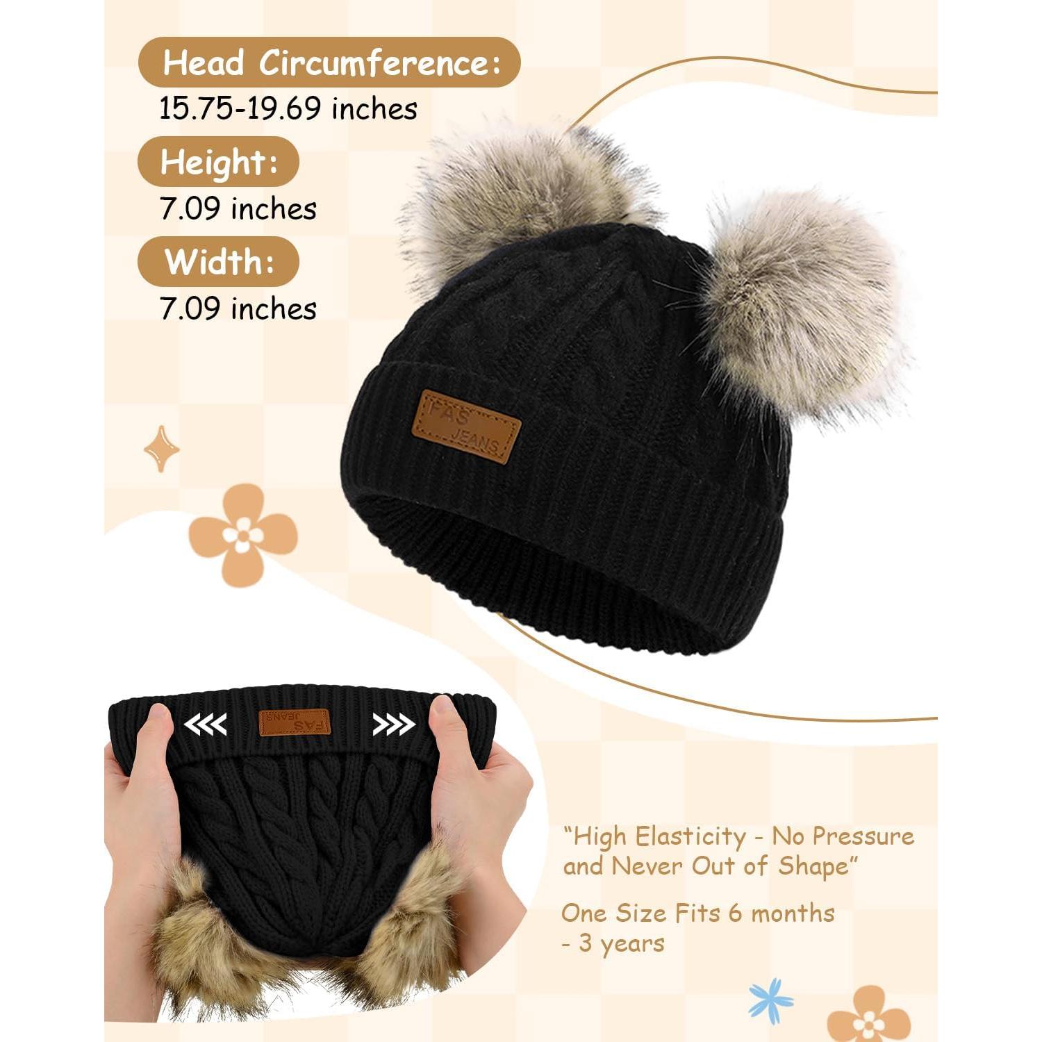 Gorro de Invierno para Bebé Niña Century Star - Punto Cálido 6-36 Meses