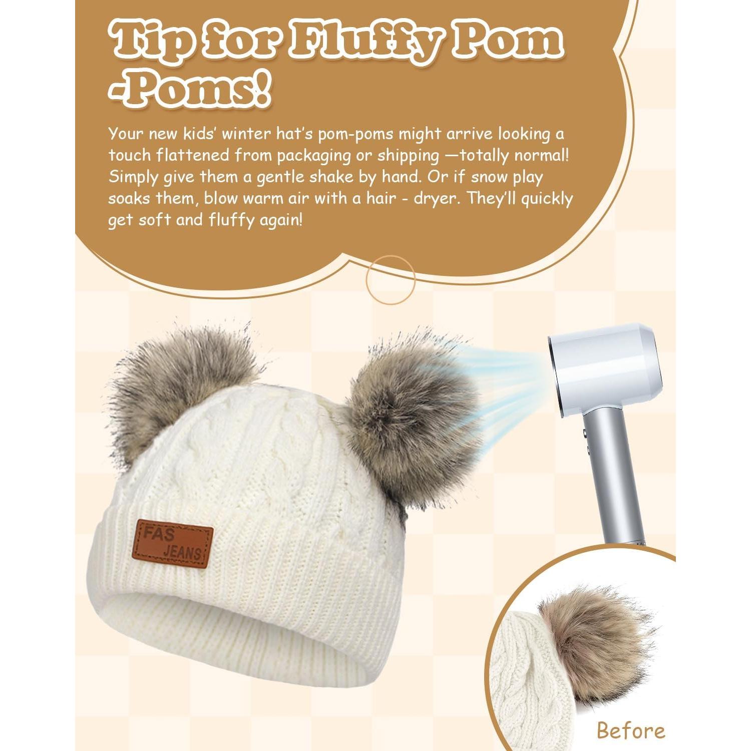 Gorro de Invierno para Bebé Niña Century Star - Punto Cálido 6-36 Meses