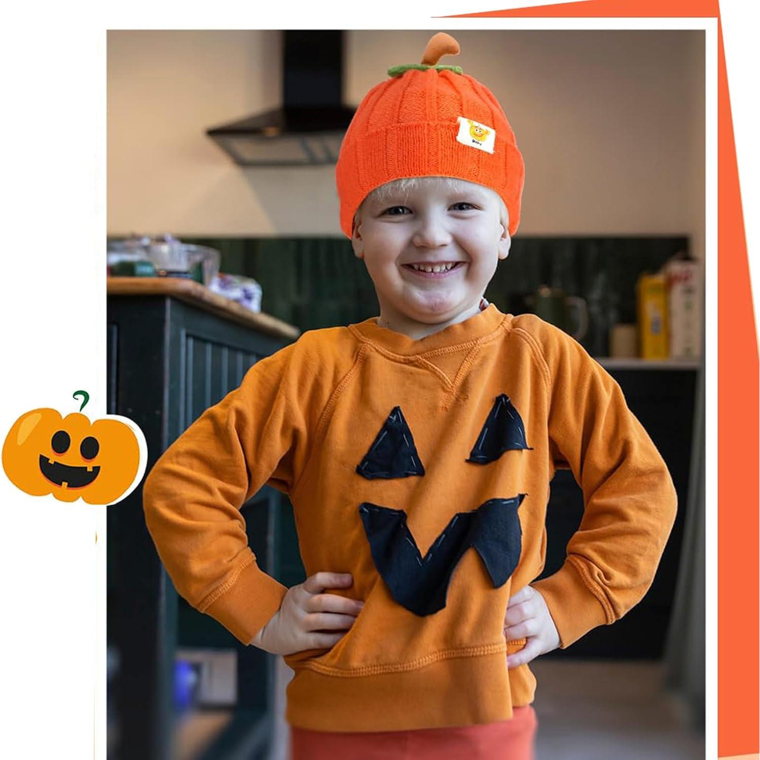 Gorro de Punto Calabaza Invierno Bebé Niños 0-4 Años