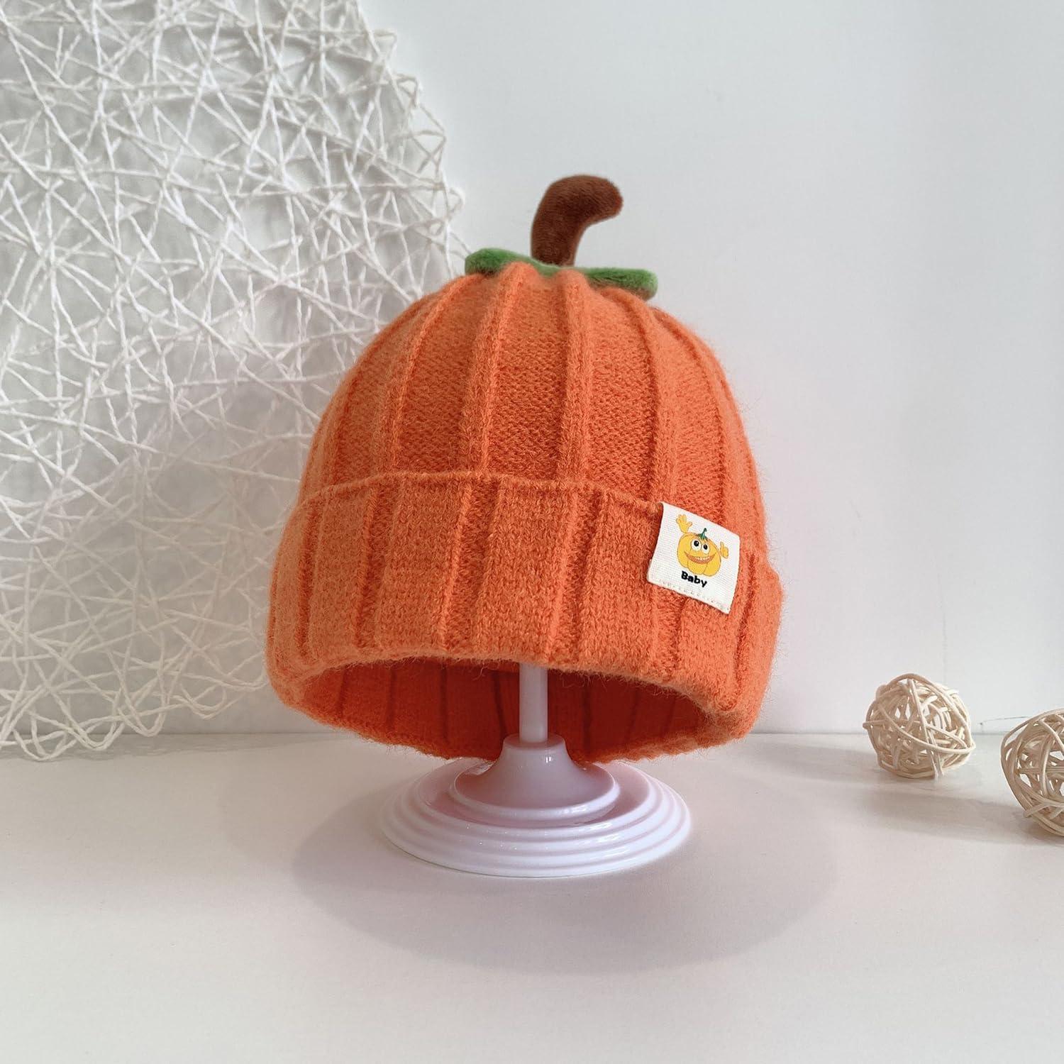 Gorro de Punto Calabaza Invierno Bebé Niños 0-4 Años