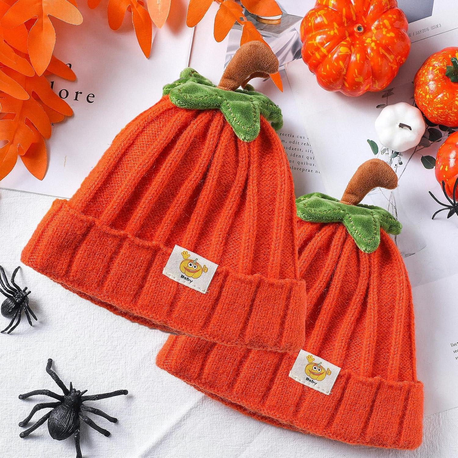 Gorro de Punto Calabaza Invierno Bebé Niños 0-4 Años