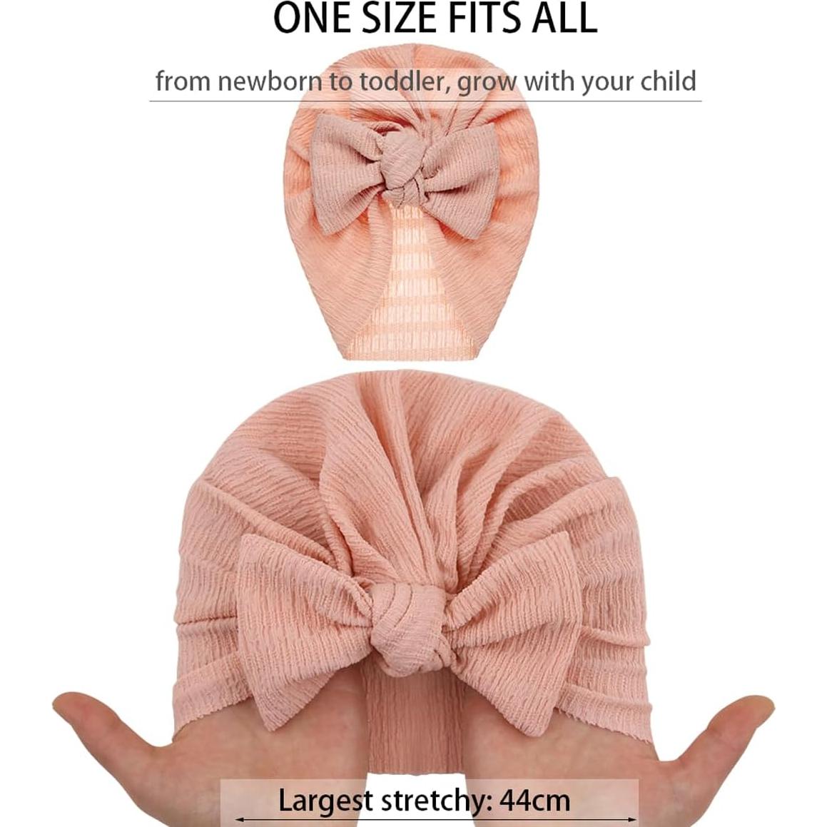 Gorro Turbán para Bebés 100% Algodón Suave - 0M a 4 Años