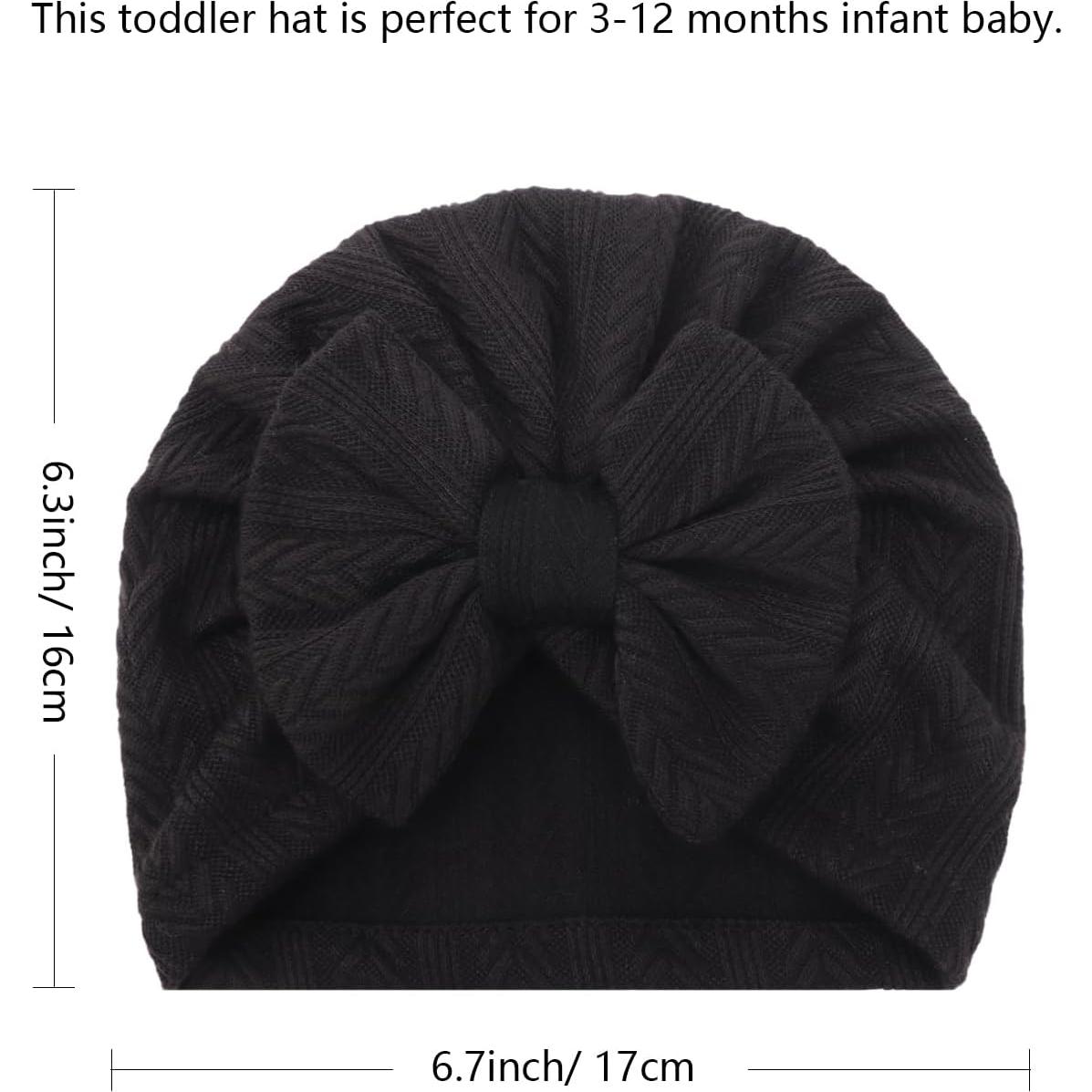 Gorros Beanie para Bebé Niña AQOKKA con Lazo 3-12 Meses