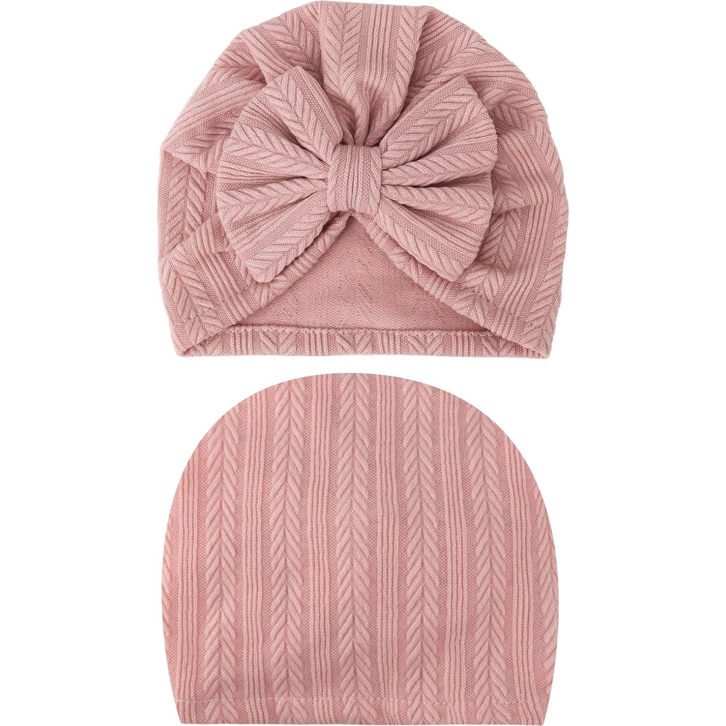 Gorros Beanie para Bebé Niña AQOKKA con Lazo 3-12 Meses