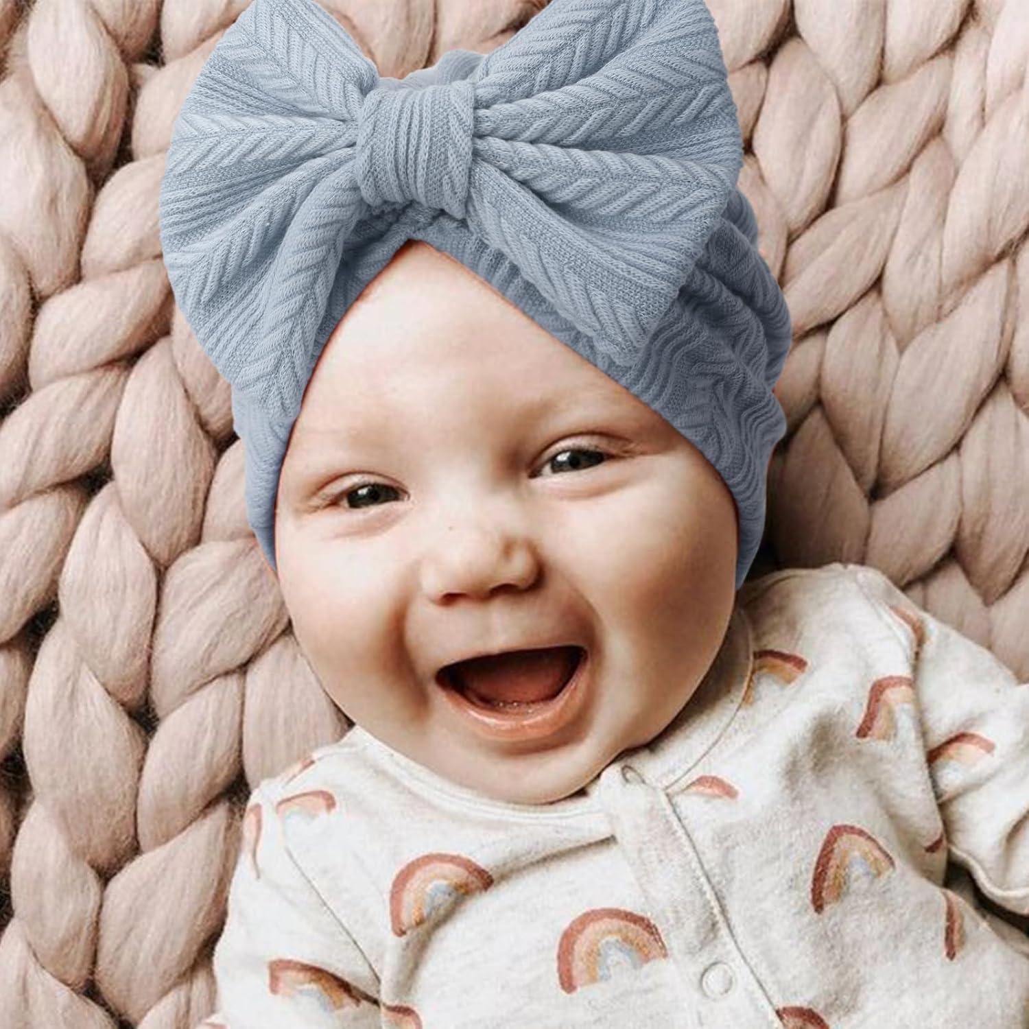 Gorros Beanie para Bebé Niña AQOKKA con Lazo 3-12 Meses