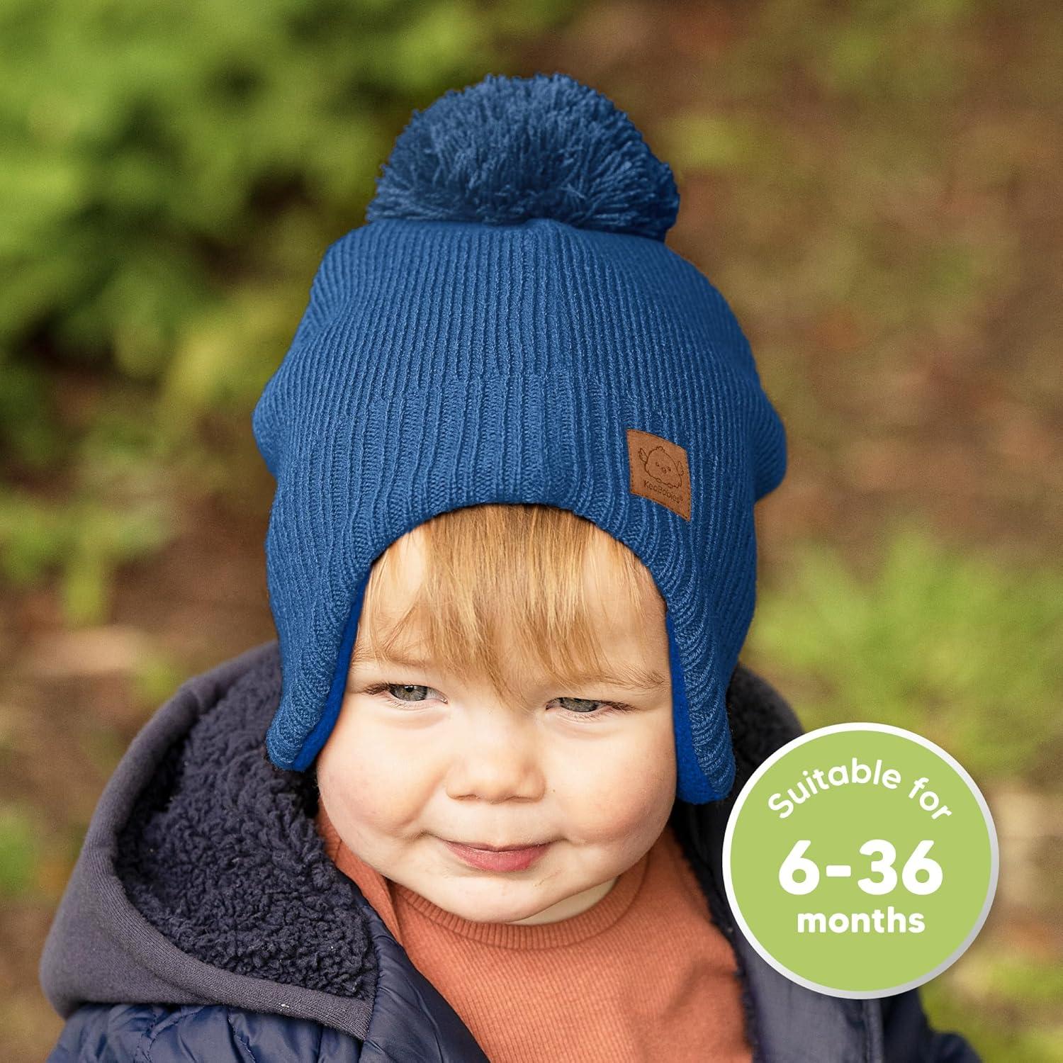 Gorro Muff para Bebés KeaBabies Cobalto 6-36 meses