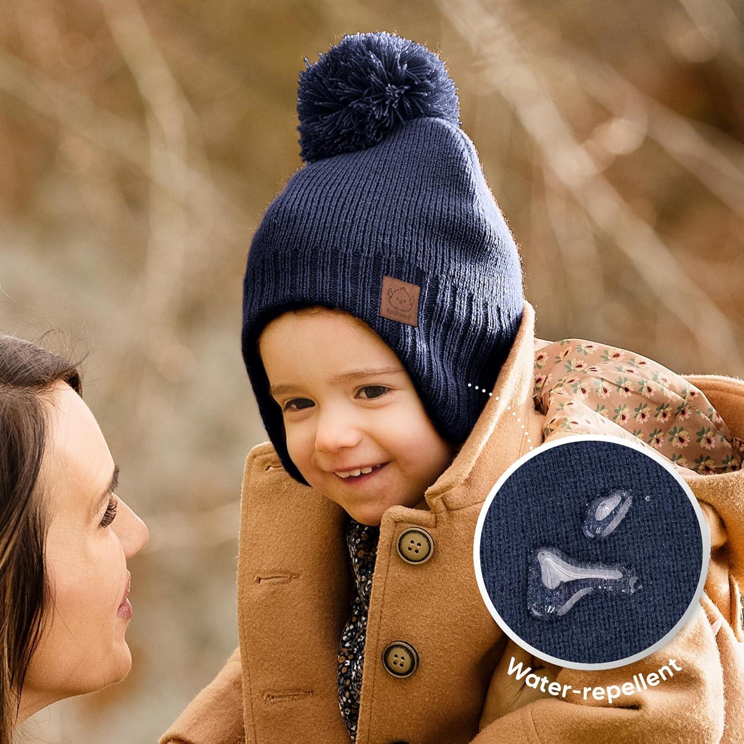 Gorro Muff para Bebés KeaBabies Cobalto 6-36 meses