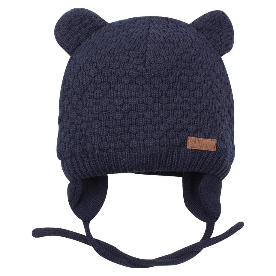 Gorro Beanie BAVST para Bebé Invierno con Orejas de Oso 0-2 Años