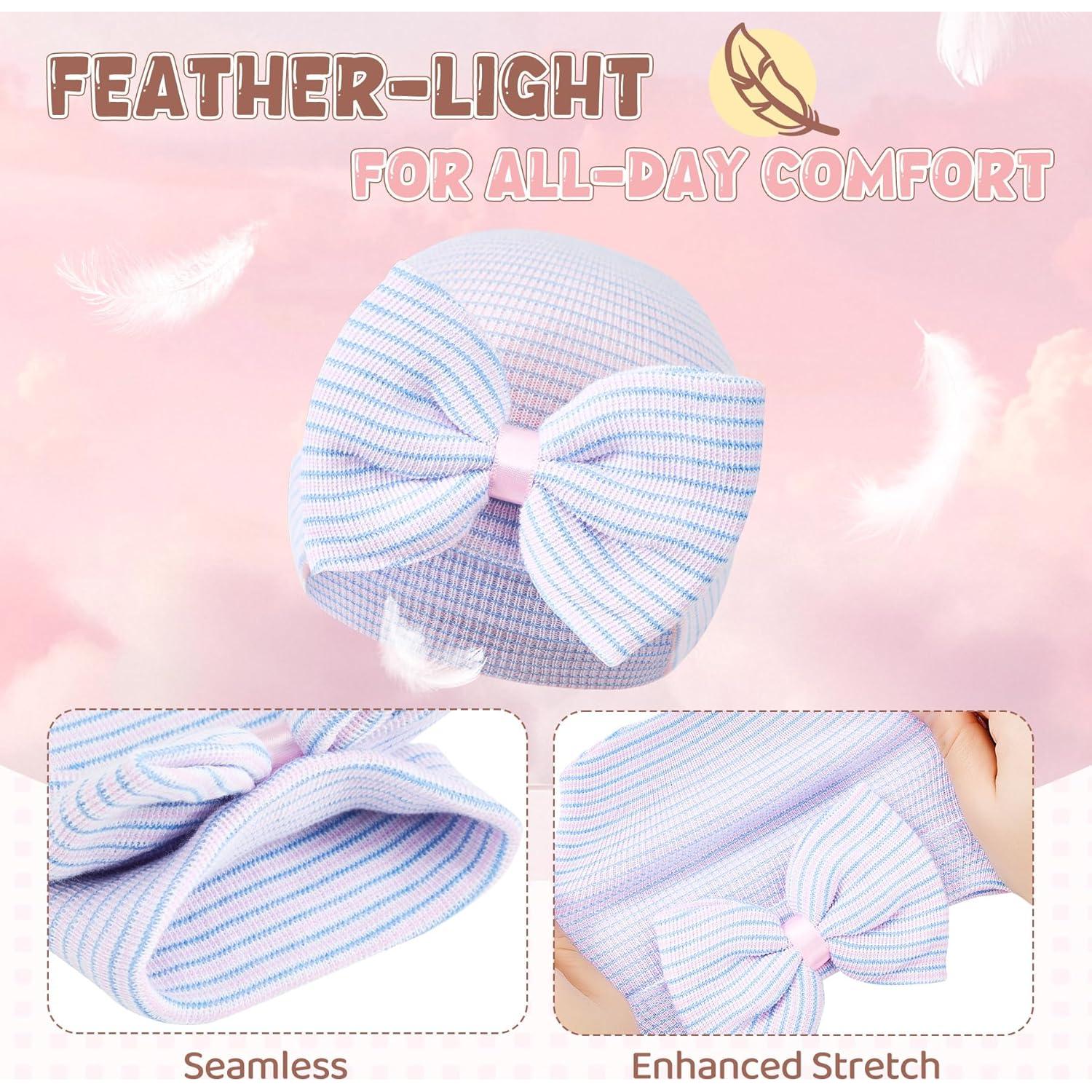 Sombrero de Lazo para Bebés Zando Algodón Suave 0-3 Meses